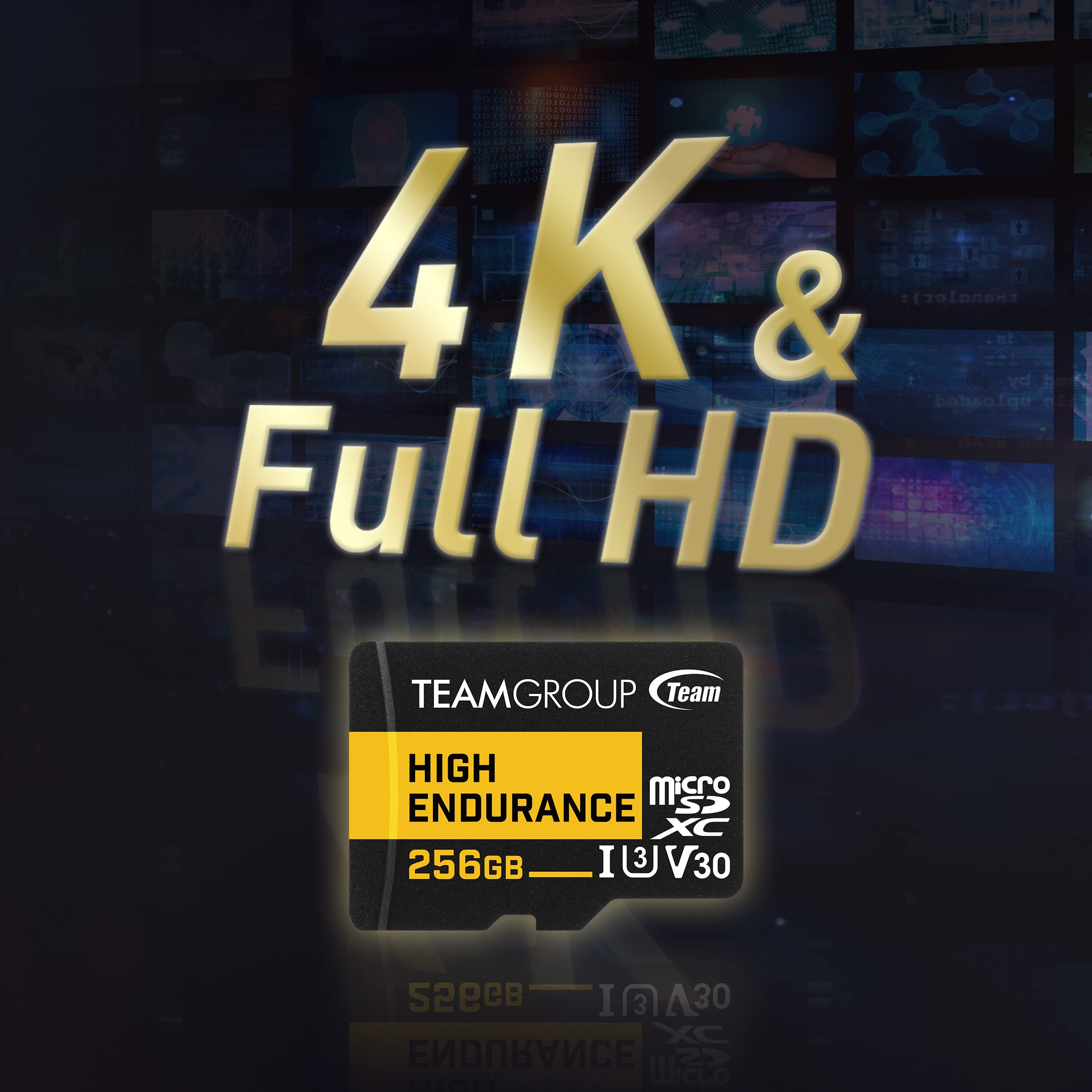 TEAMGROUP 128GB Micro SDXC UHS-I U3 V30 2 Pack - High Endurance for 4K & Full HD Video Security Cameras