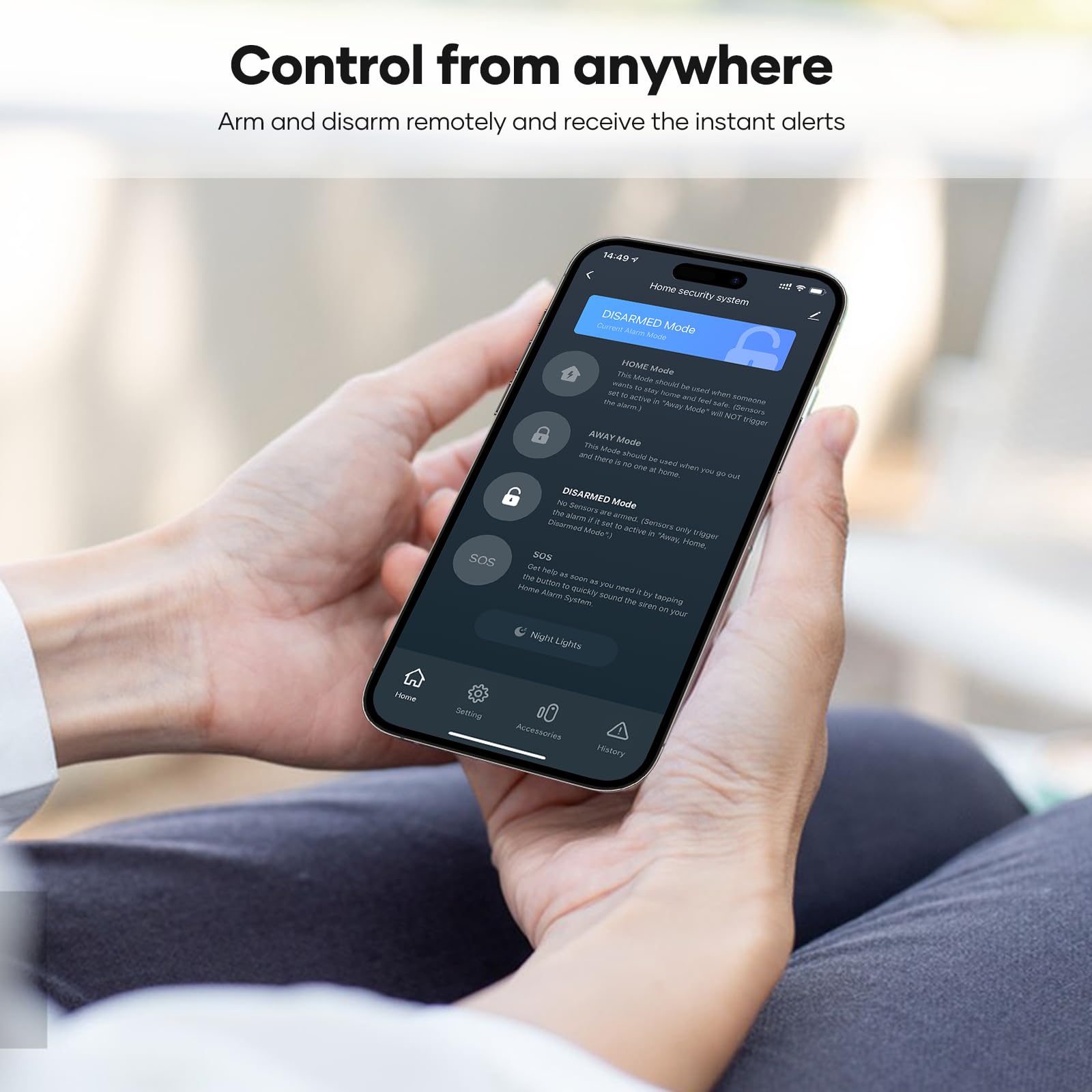 Tolviviov Alarm System For Home Security, Diy Door Alarm Security Systems, Smart App Alerts, 15Piece Kit, No Monthly Fee, Wifi Alarm, Door Window Motion Sensor, For Home Security, And Kids Safety