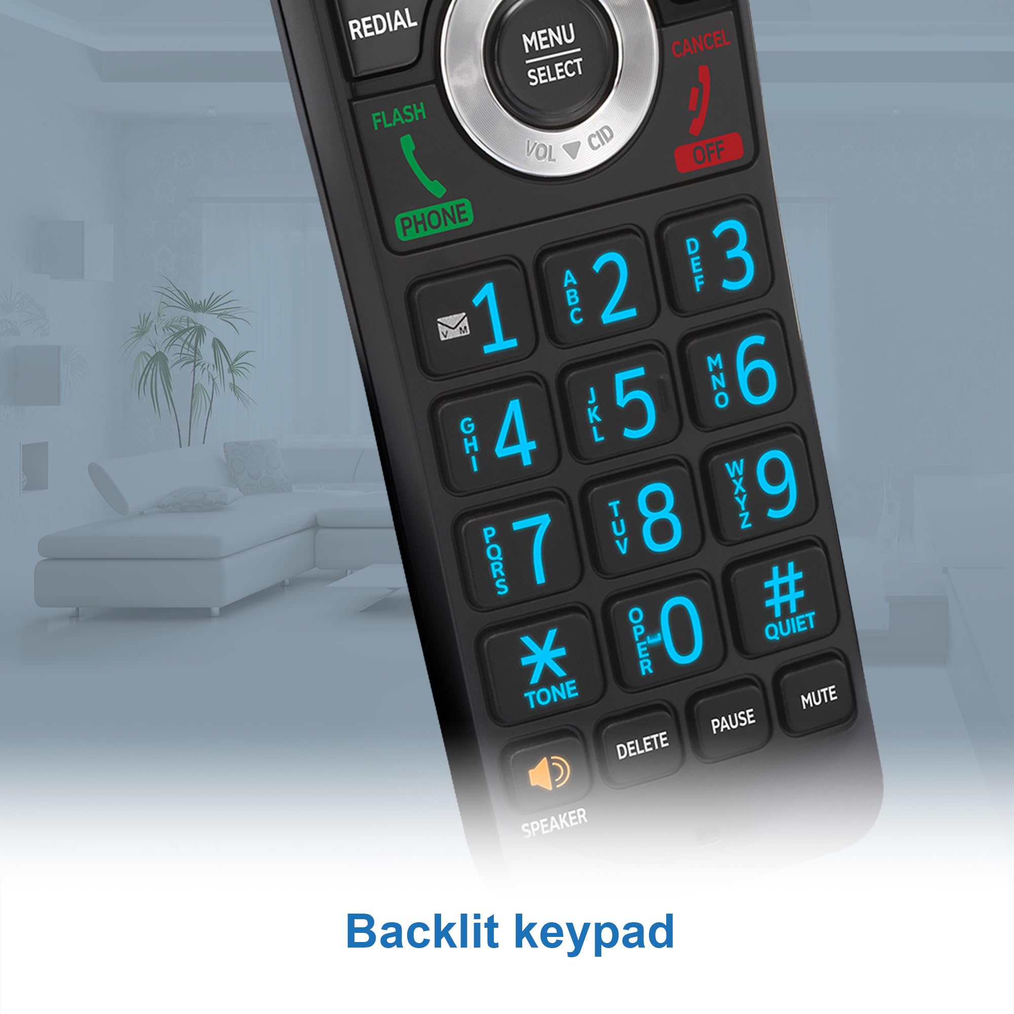 At&T Gl2101 1M Dect 6.0 Cordless Home Phone With Call Block, Caller Id, Full Duplex Handset Speakerphone, 2'' White Backlit Disp