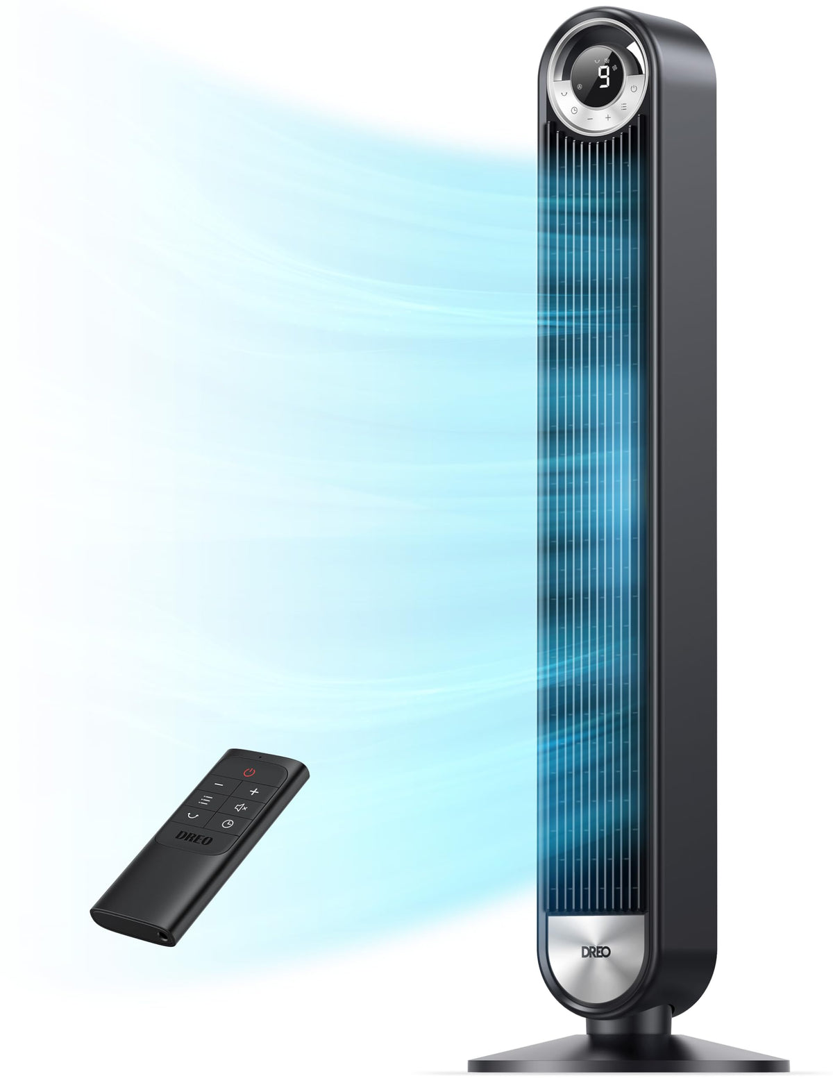 Dreo Tower Fan For Bedroom, Upgrated Dc 9 Speeds Utral Quiet Floor Fan, 90� Oscillating Fans For Indoors With 26Ft/S Velocity, 12H Timer, Standing Fans, Bladeless Fan Powerful For Home Office Room
