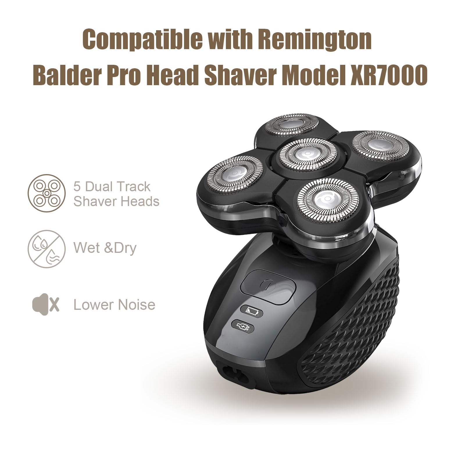 Shaver Replacement Head Compatible With Remington Electric Shaving Model Spr Xr7000,For Bald Men.(4Packs)