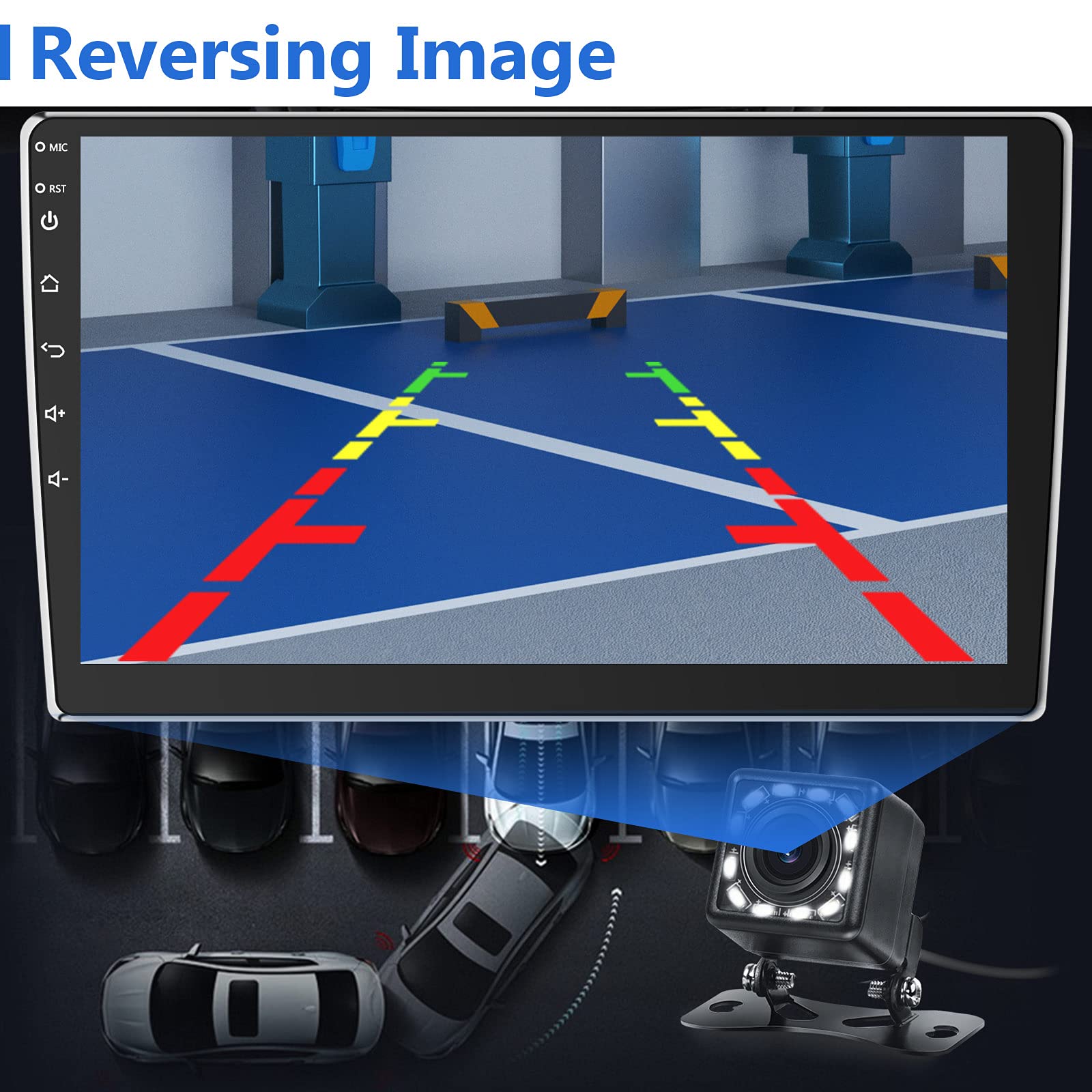 Android Double Din Car Stereo 10.1 Inch Touch Screen Bluetooth Car Radio Fm Subwoofer Gps Navigation Car Audio In Dash Head Unit