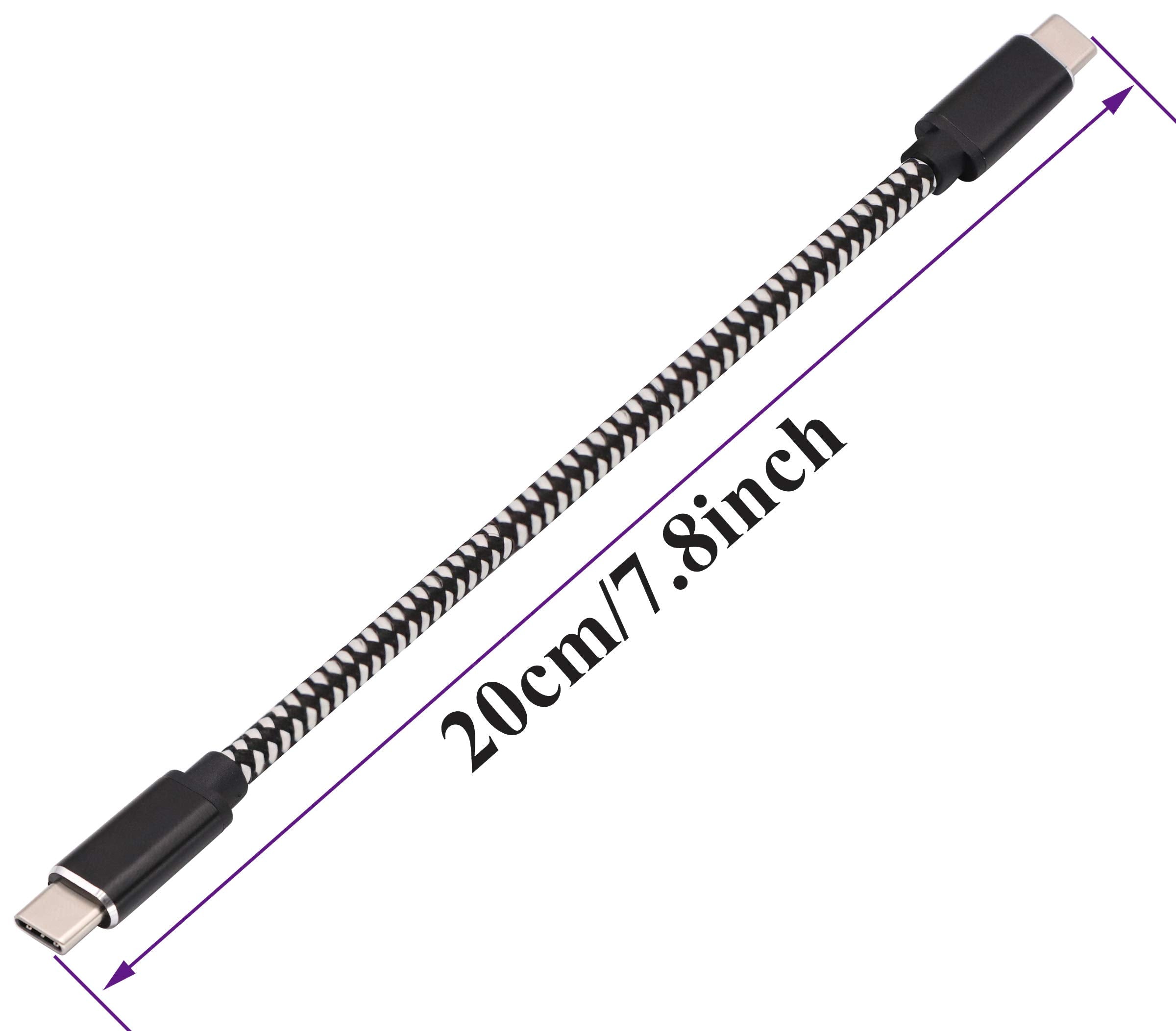 Aaotokk 100W/5A Usb-C To Usb-C 3.1 Male Gen 2 (10Gbps) Connector Extension Cable, Supports Charging, Data, Audio, Video Cable Fo