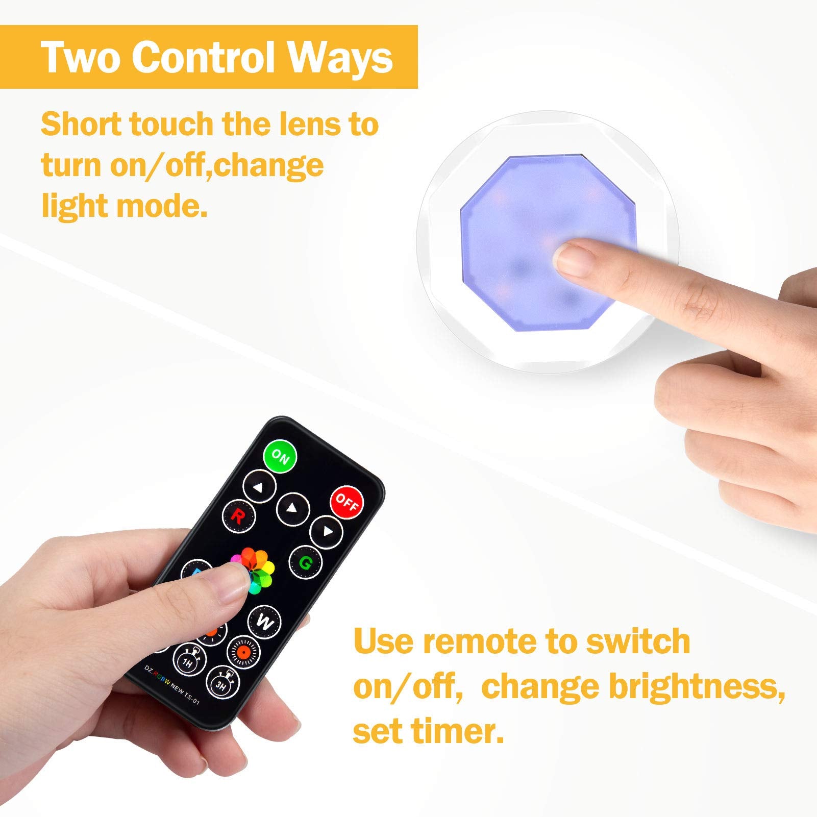 Lunsy Halloween Pumpkin Lights, Pumpkin Lights With Remote Control, Jack-O-Lantern Lights, Rgb Color Changing, Battery Operated,