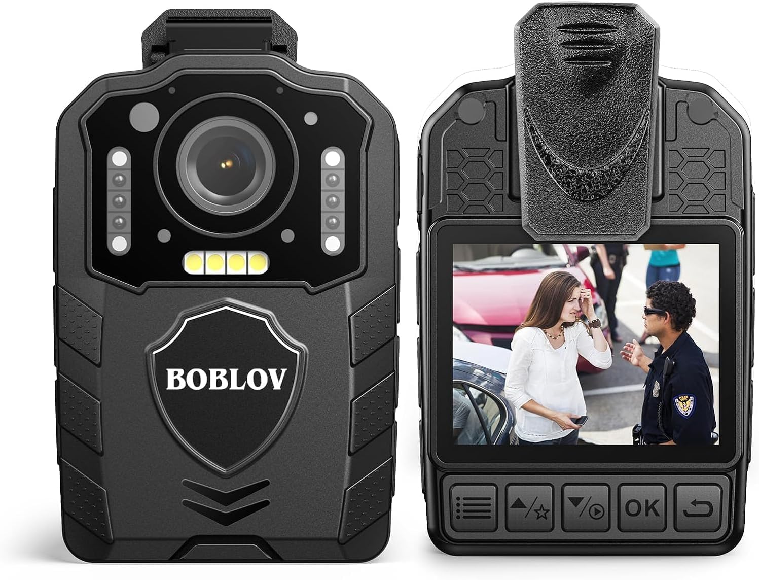Boblov Kj25 1080P Camcorder, 3000Mah Support 13Hrs Recording, Body Camera Provided Night Vision, Hiking, Walk, Law Enforcement, 