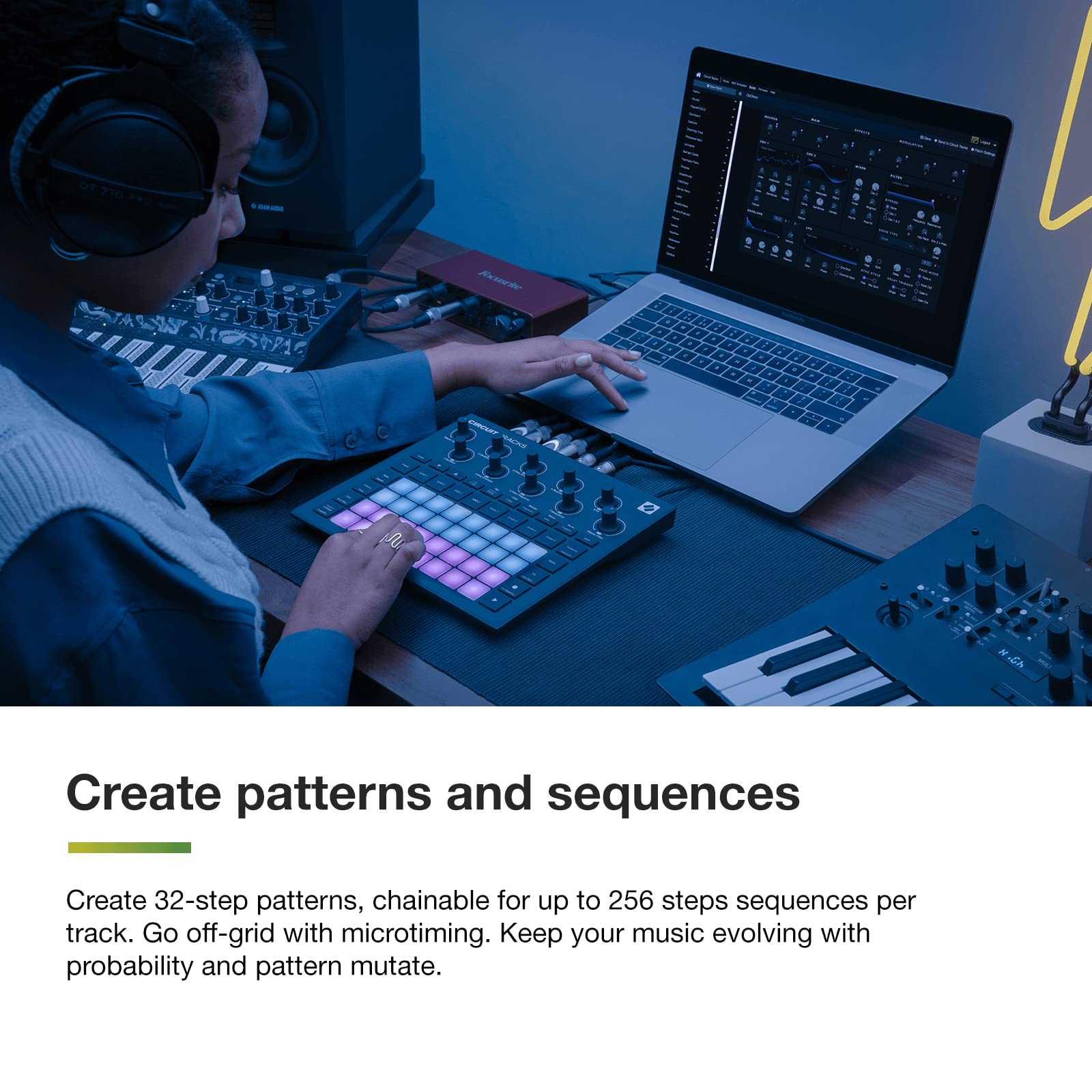 Novation Circuit Tracks: Groovebox Sequencer With Synth Tracks, Midi Tracks And Drum Tracks For Electronic Music Making