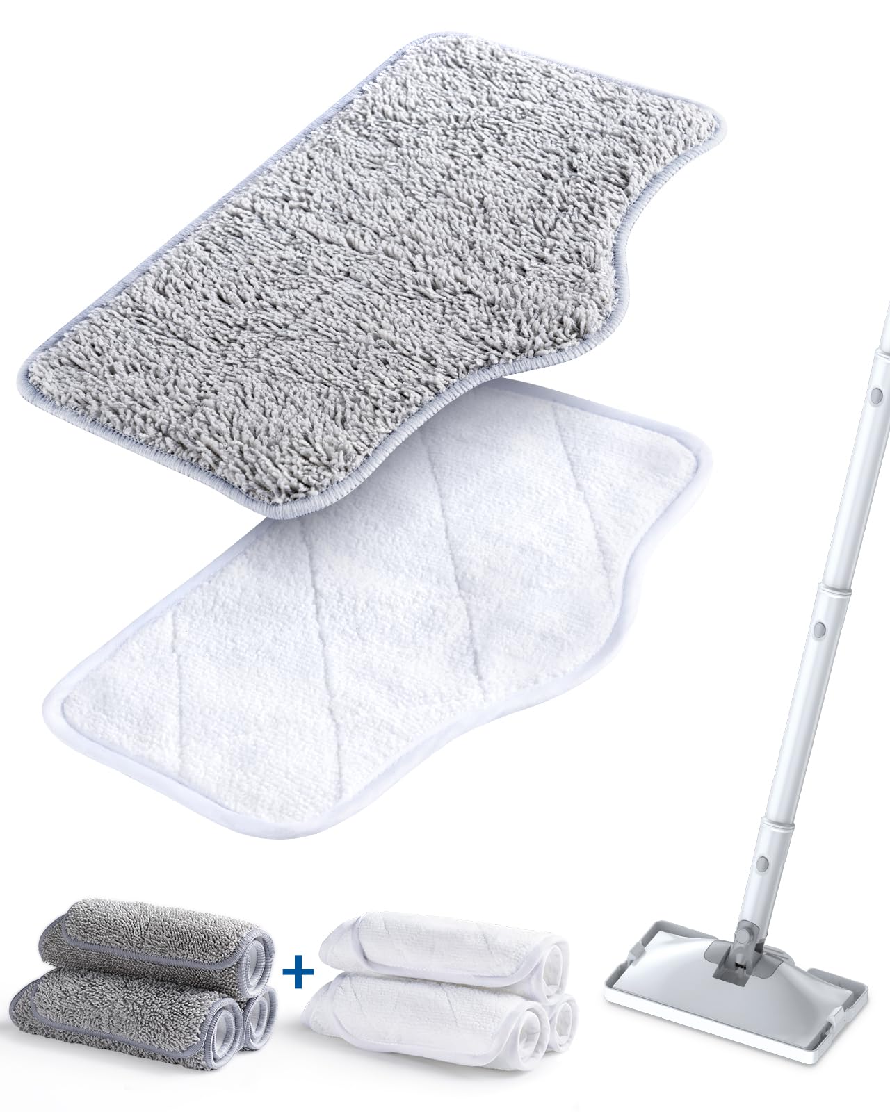 LABIGO 6 Pack Steam Mop Replacement Pads for MultiSurface Cleaning