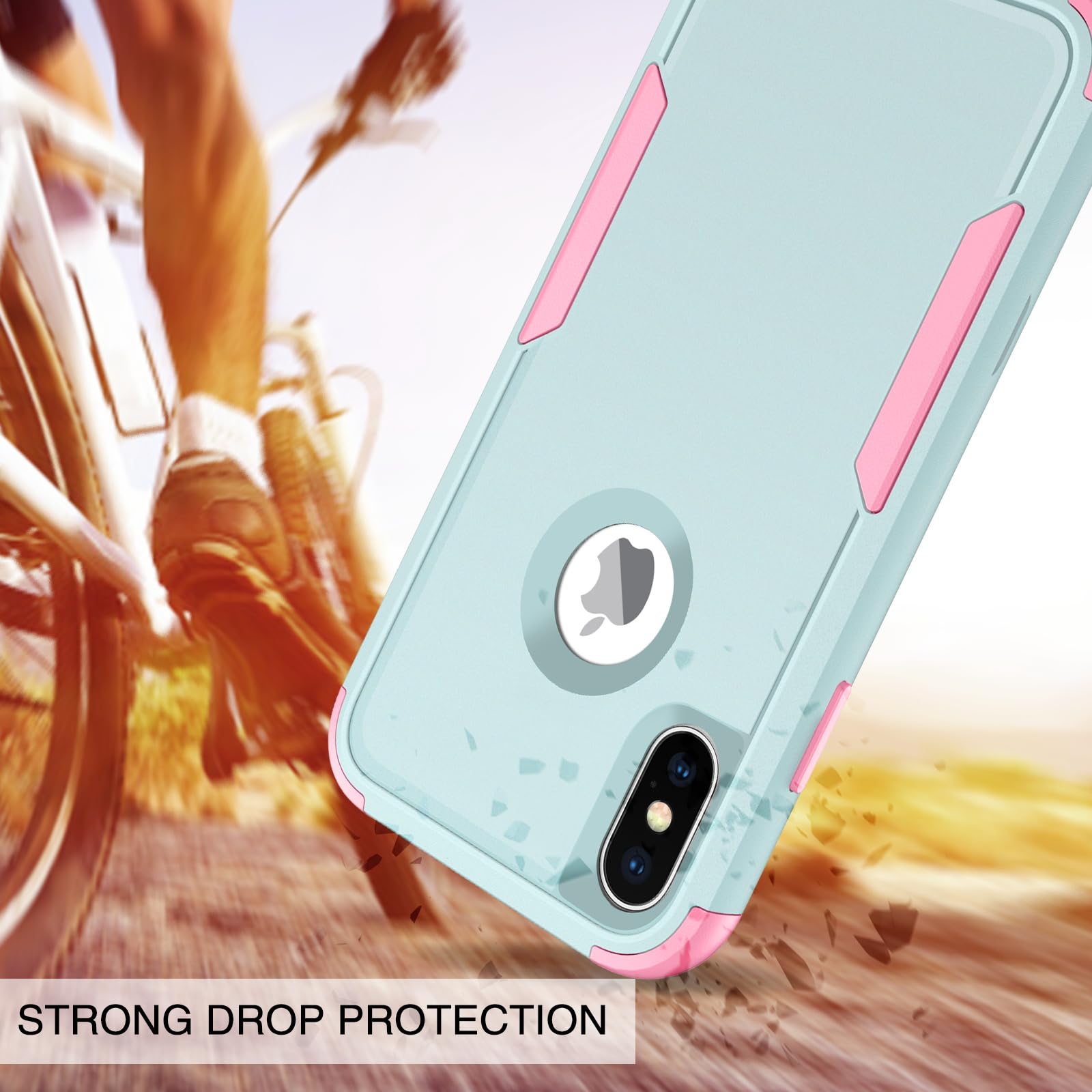 Bentoben For Iphone X Case, Iphone Xs Case, 3 In 1 Heavy Duty Rugged Hybrid Hard Pc Soft Tpu Bumper Shockproof Non Slip Protecti