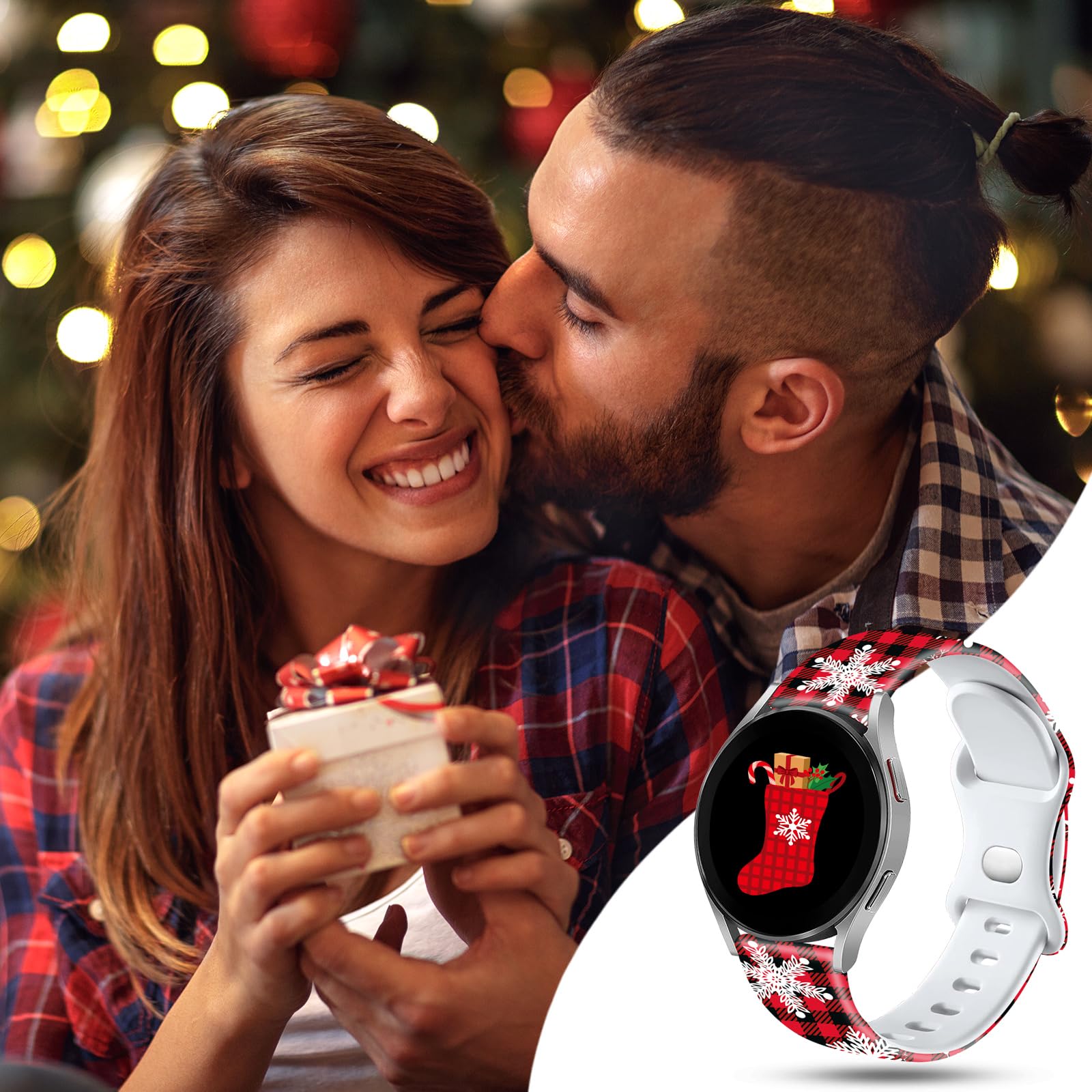 Christmas Halloween Watch Bands Compatible With Samsung Galaxy Watch 40Mm 41Mm 42Mm 44Mm 45Mm 46Mm, 20Mm Holiday Replacement Sil