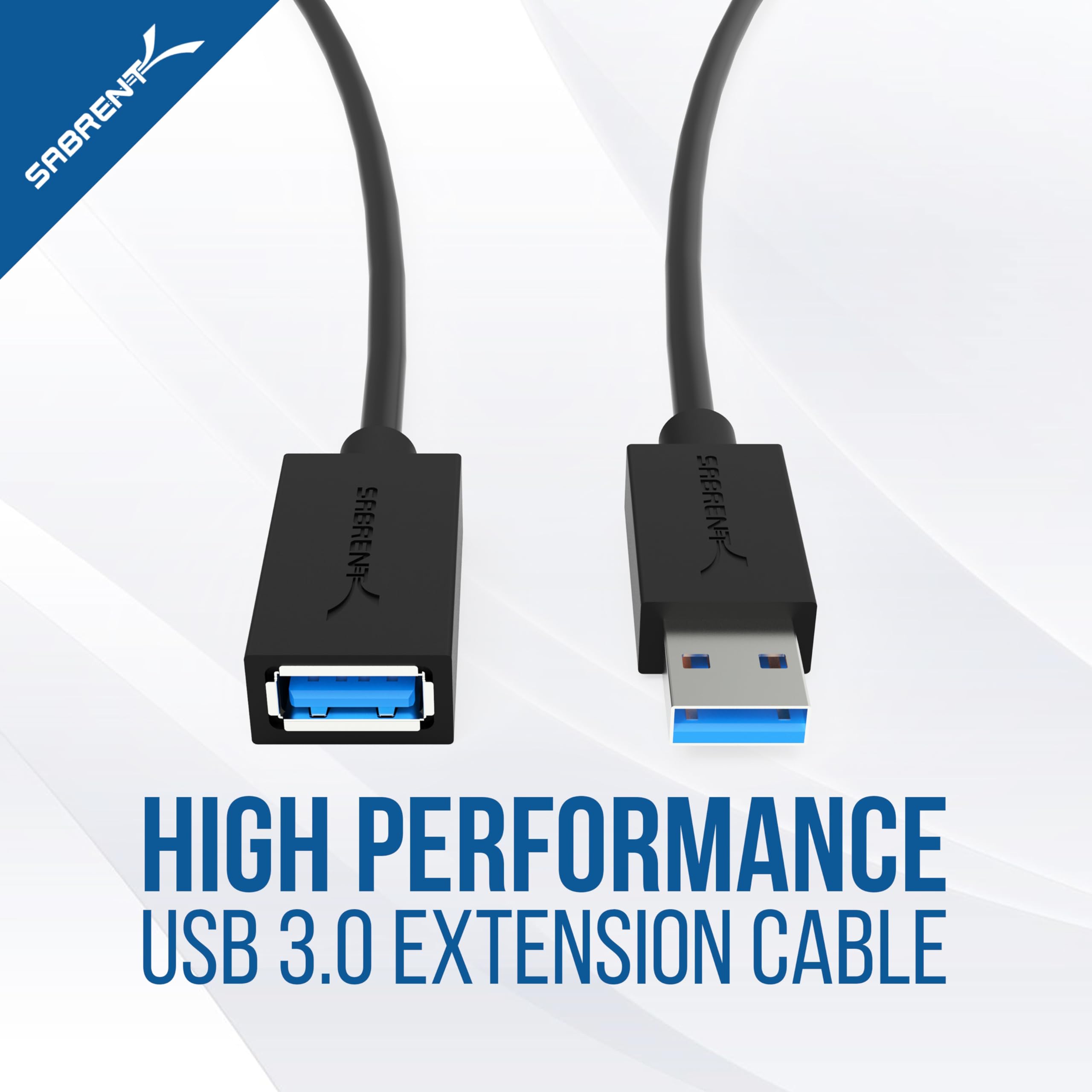Sabrent 22Awg Usb 3.0 Extension Cable A Male To A Female [Black] 3 Feet (Cb 3030)