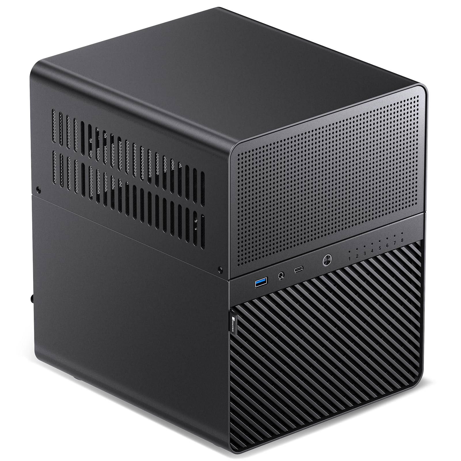 Jonsbo N3 Mini Itx Nas Pc Chassis, Itx Computer Case, 8Hhd+1 Ssdd Isk Bays Nas Mini Aluminum With Steel Plate Case, Built In 2X1