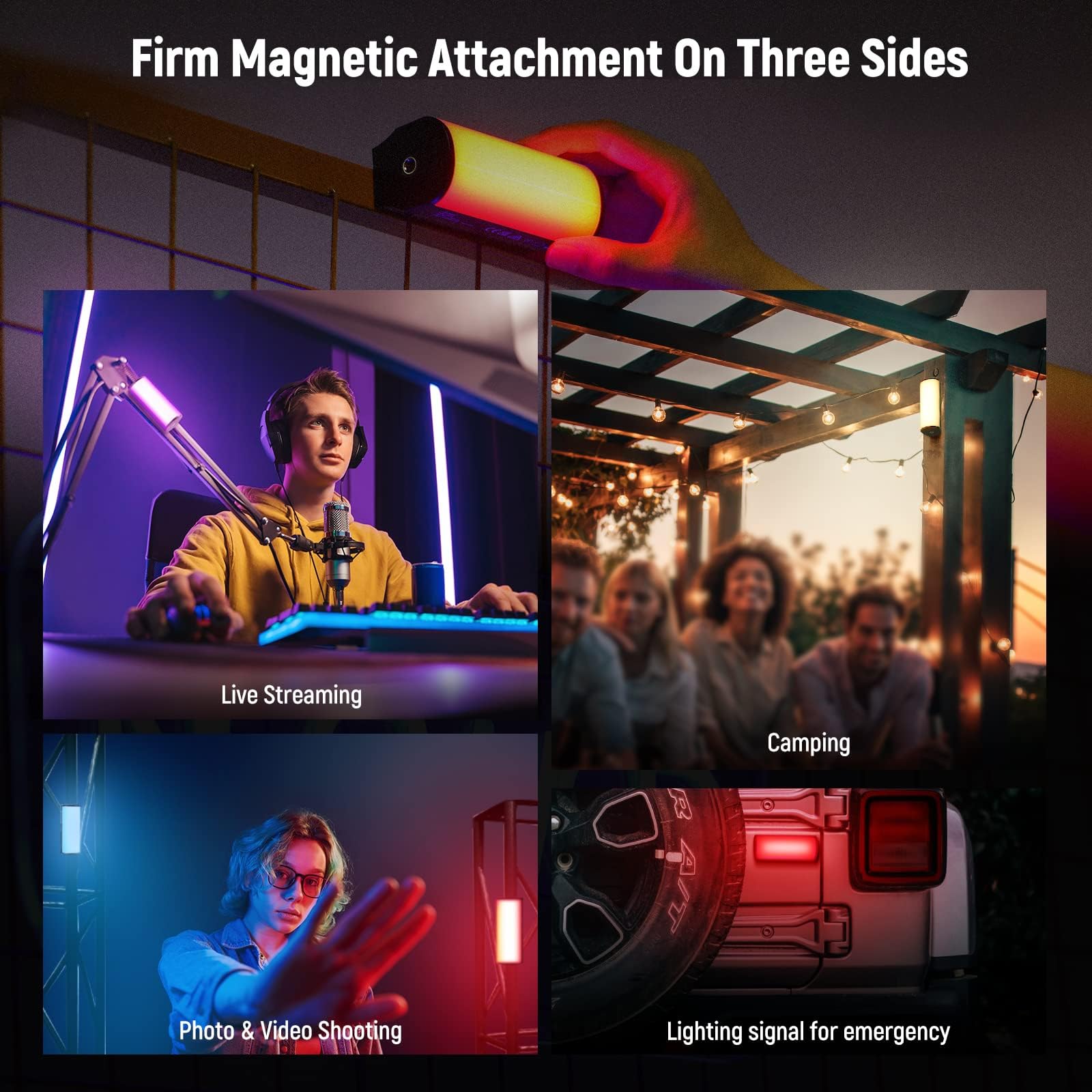 Neewer 3 Pack Magnetic Handheld Light Wand, 360 Full Rgb Mini Led Video Light Stick With 2500Mah Rechargeable Battery,2500 8500K