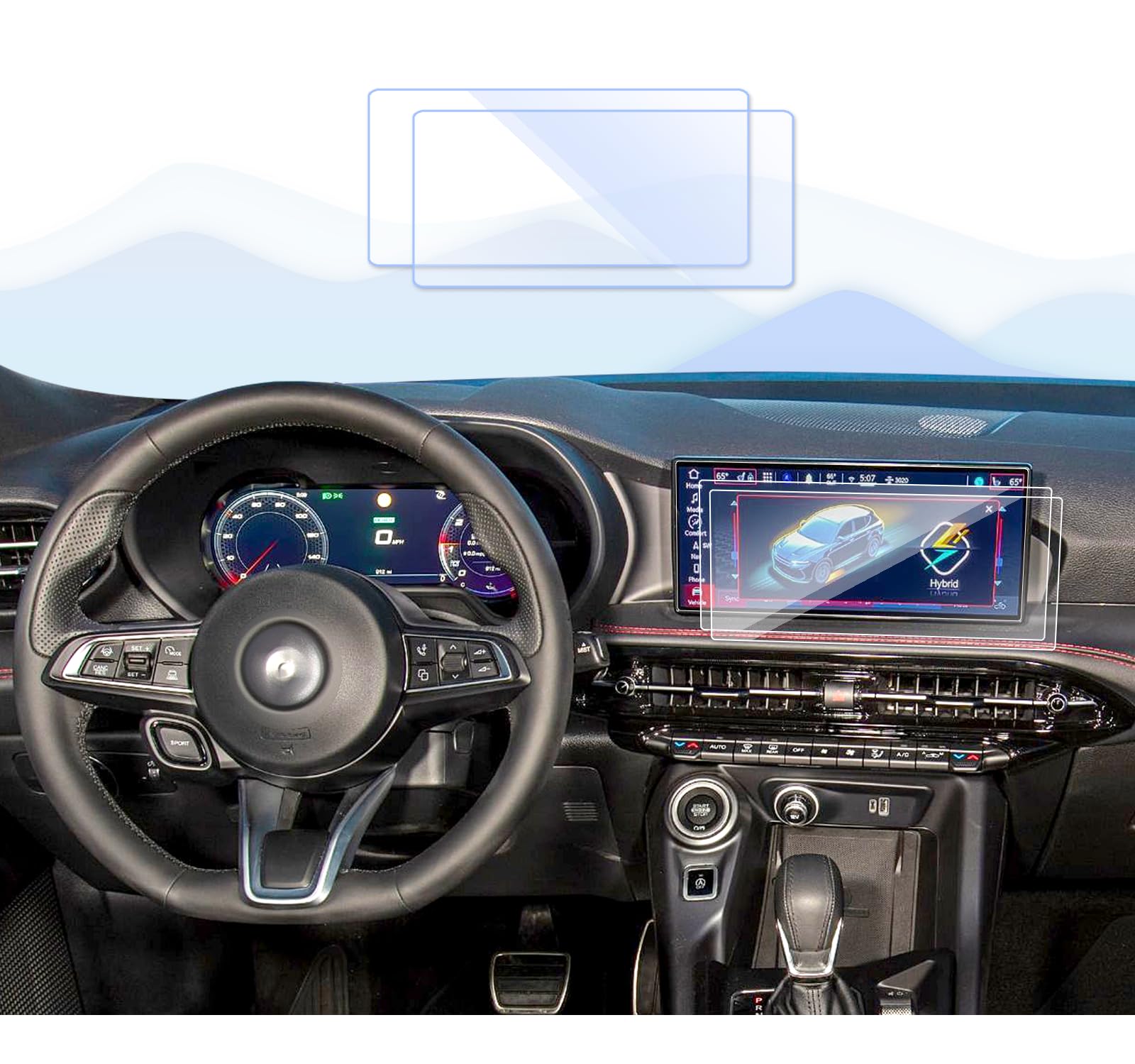 Ufgdsha 2Pcs 2024 Dodge Hornet Screen Protector For 2024 Dodge Hornet Accessories 2023 2024 Hornet Gt Gt Plus R/T R/T Plus 10.25