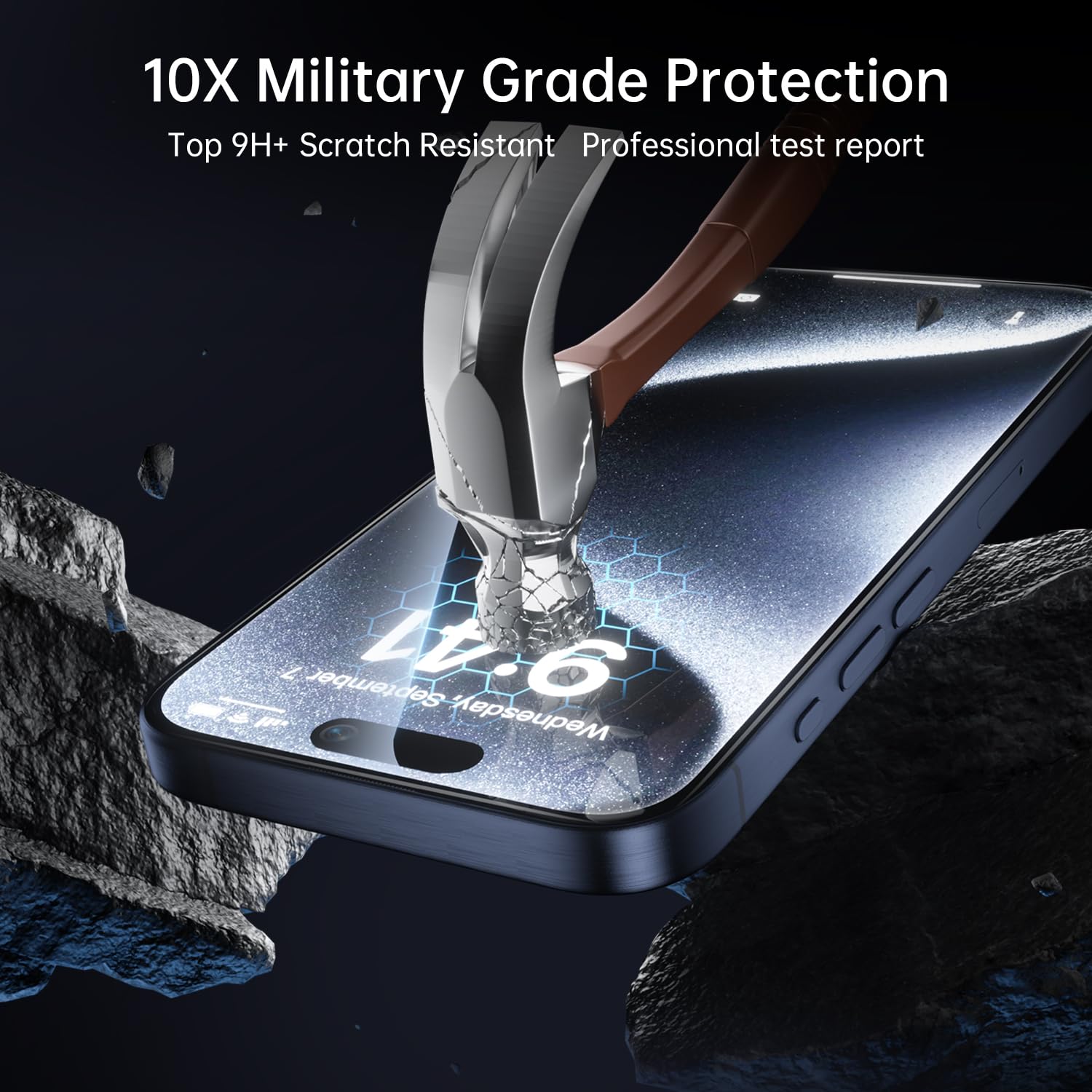 X It 3 Pack Privacy Screen Protector For Iphone 16 Pro (6.3''), 9H+ Tempered Glass, Auto Dust Removal, Military Grade Protection