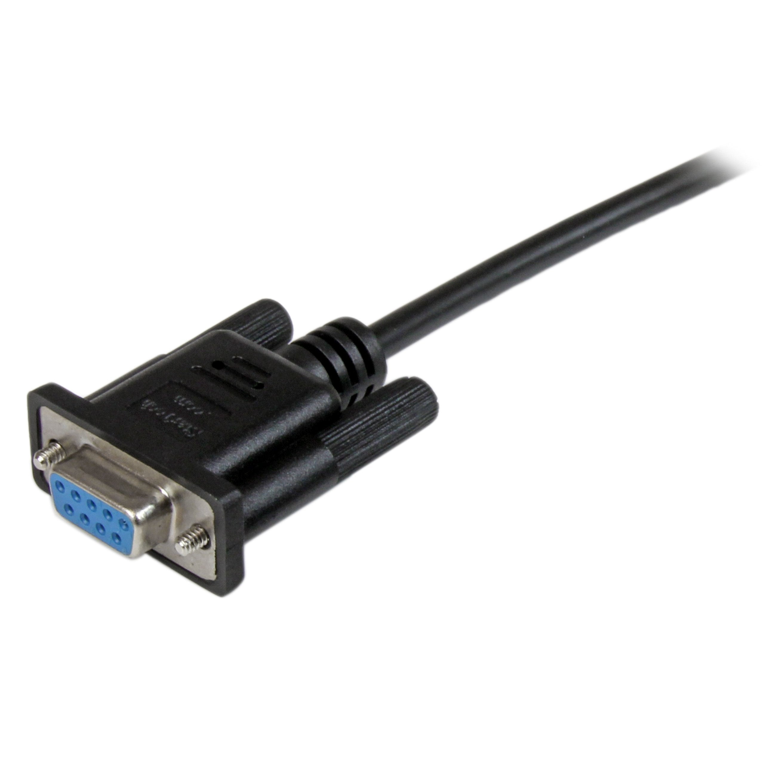 Startech.Com 2M Black Db9 Rs232 Serial Null Modem Cable F/F   Db9 Female To Female   9 Pin Rs232 Null Modem Cable   2 Meter, Bla