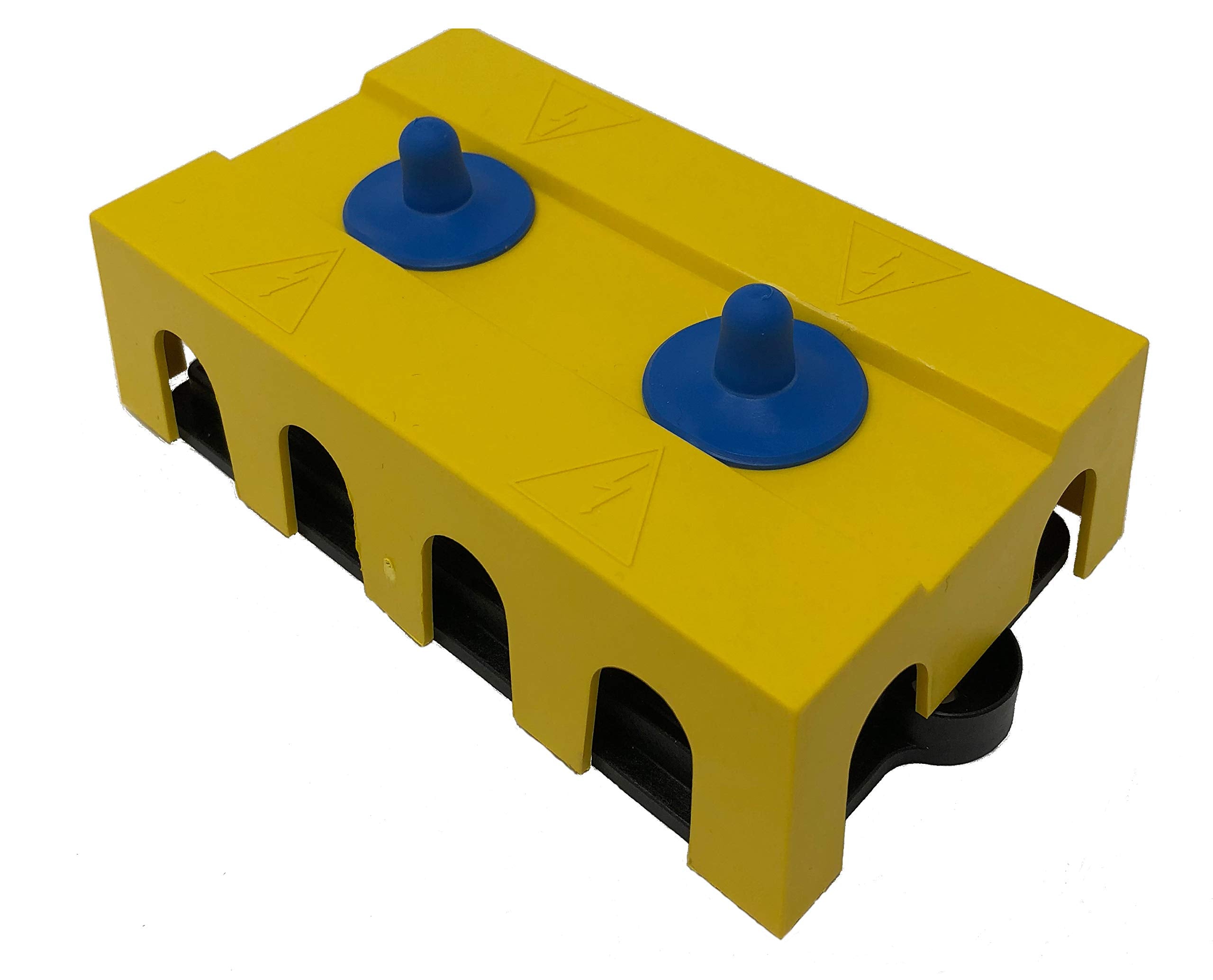 Bay Marine Supply Busbar   Dual 250 Amp 4 Post Power Distribution Block   5/16'' & 5/16'' Stainless Steel Posts For Marine, Sola