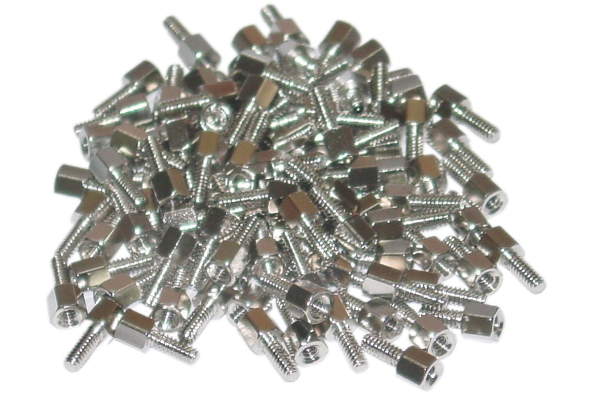 Hex Nut / Screw (Jack Screw), # 4 - 40, 11.40 mm (100 Pcs Per Bag)