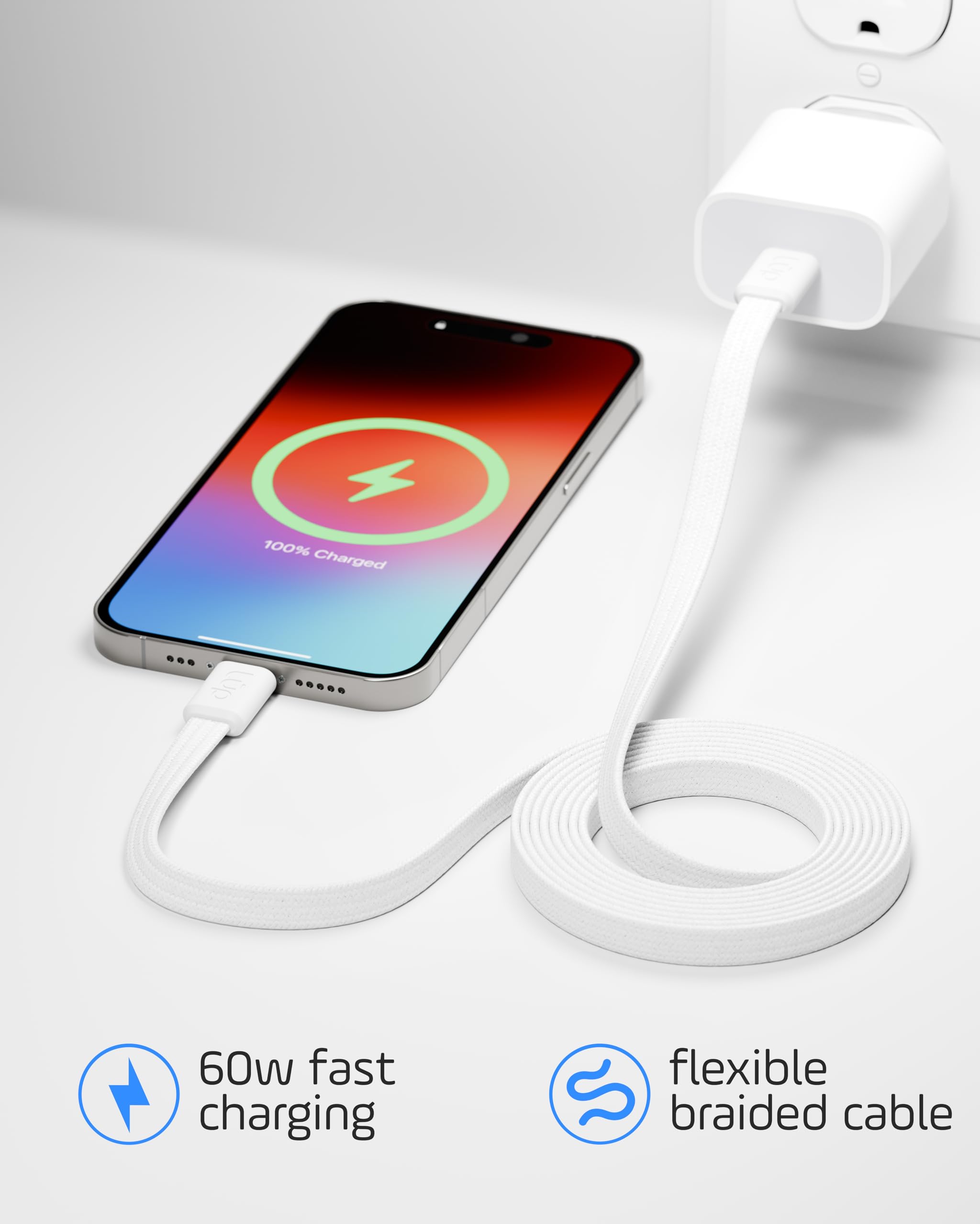 Lup Magnetic Cable | 6.0Ft | Usb C To Lightning |Charging Only | Magnetic Charger Cord Compatible With Iphone Magnetic Charging