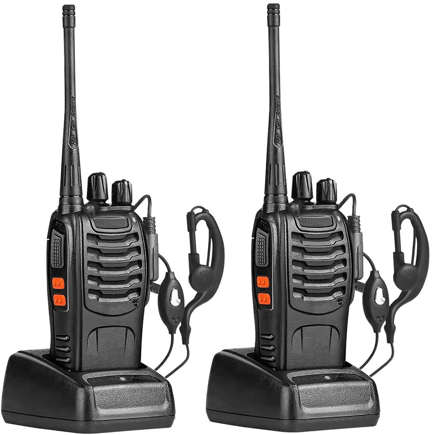 Baofeng Bf-888S Walkie Talkies Long Range For Adults With Earpieces,16 Channel Walky Talky Rechargeable Handheld Two Way Radios