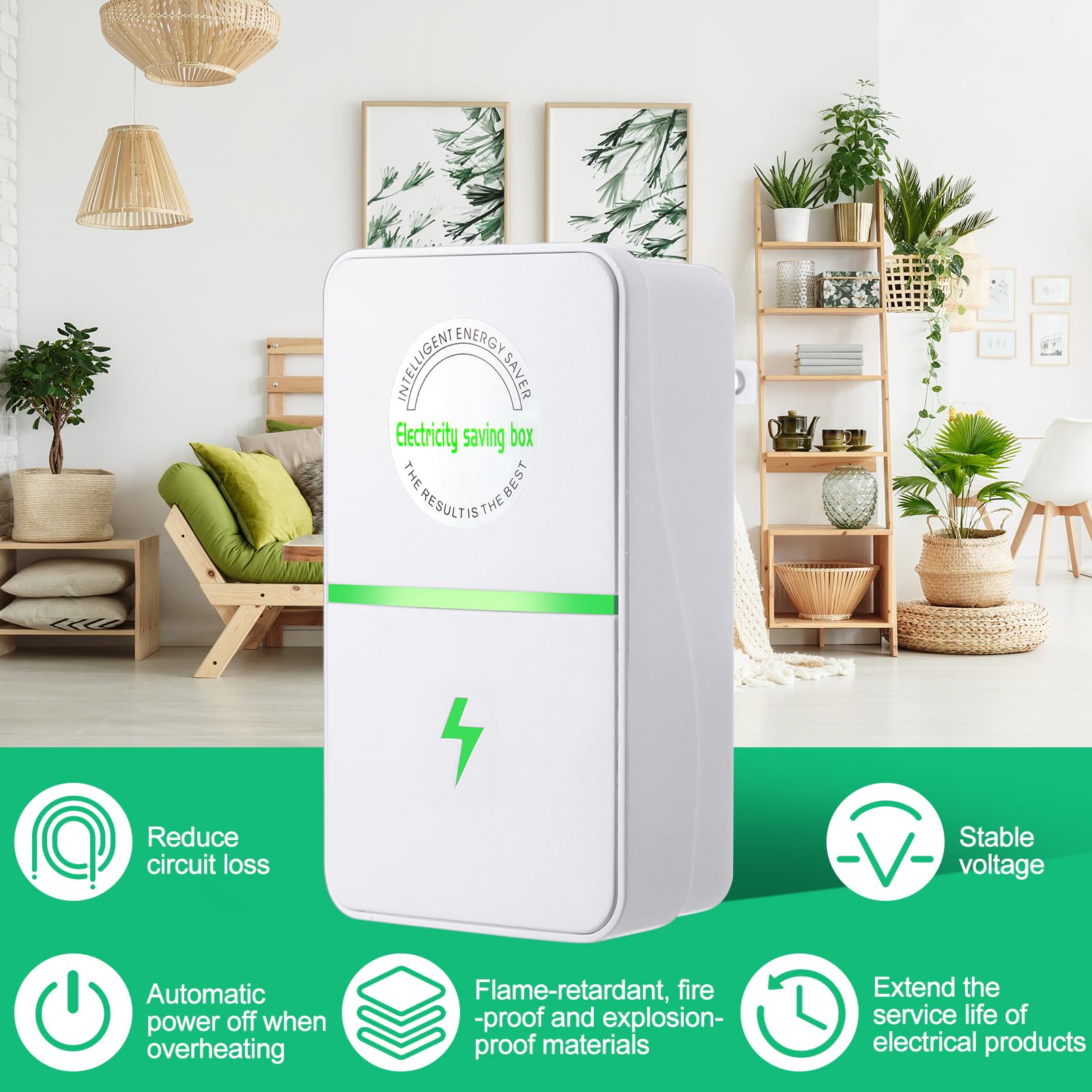 Kanayu 8 Pcs Power Saver Energy Saver Household Electricity Saving Box With Us Plug 90V 250V 30Kw Energy Saving Device For Elect