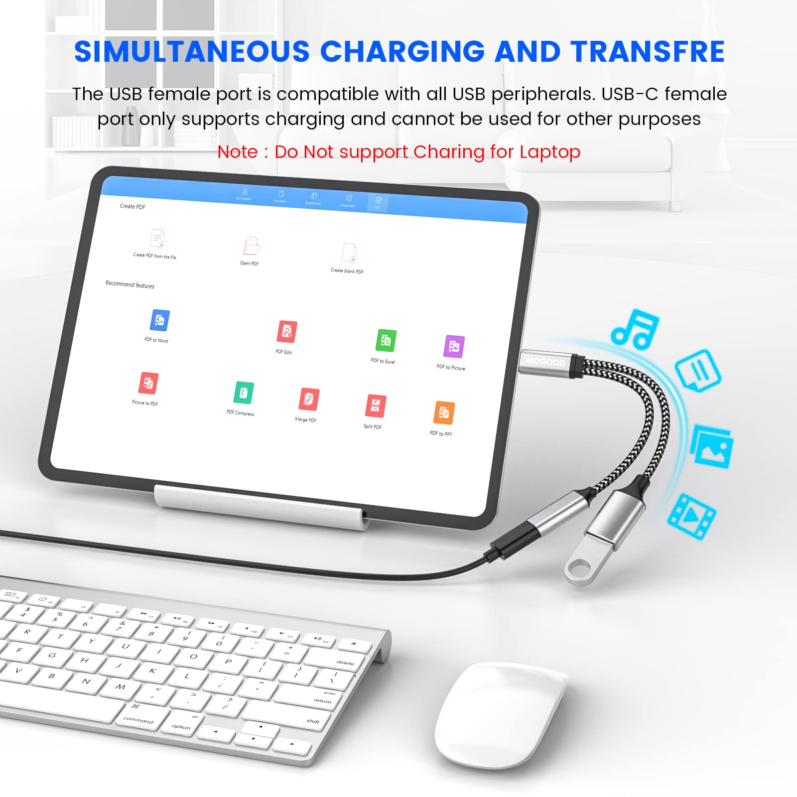 Usb C Otg, Phone Adapter Usb C 20 Charging Port With 18W Pd Adapter Compatible For Samsung Galaxys20+ Note1020,Switch,Google Chr