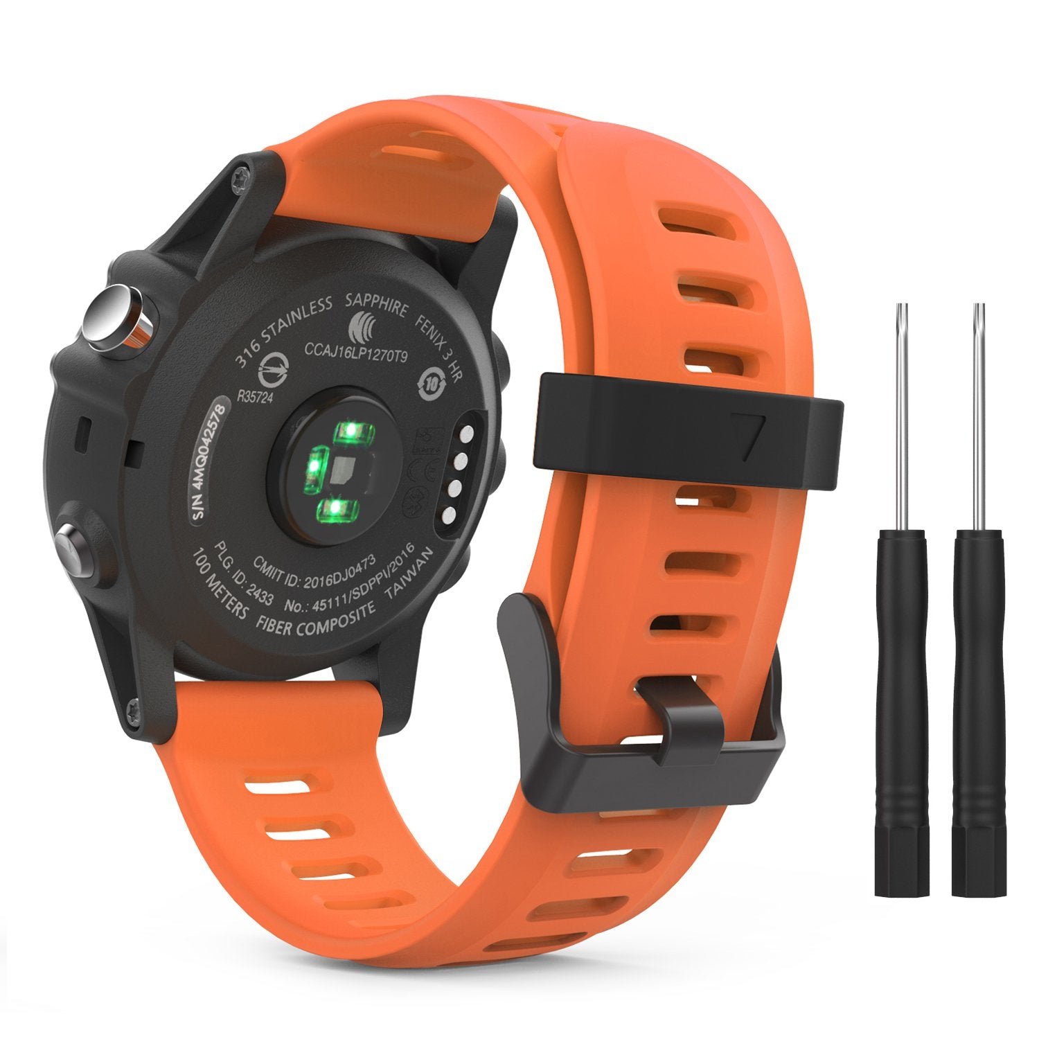 MoKo Band Compatible with Garmin Fenix 3/Fenix 5X, Soft Silicone Replacement Watch Band for Garmin Fenix 3/Fenix 3 HR/Fenix 5X/5