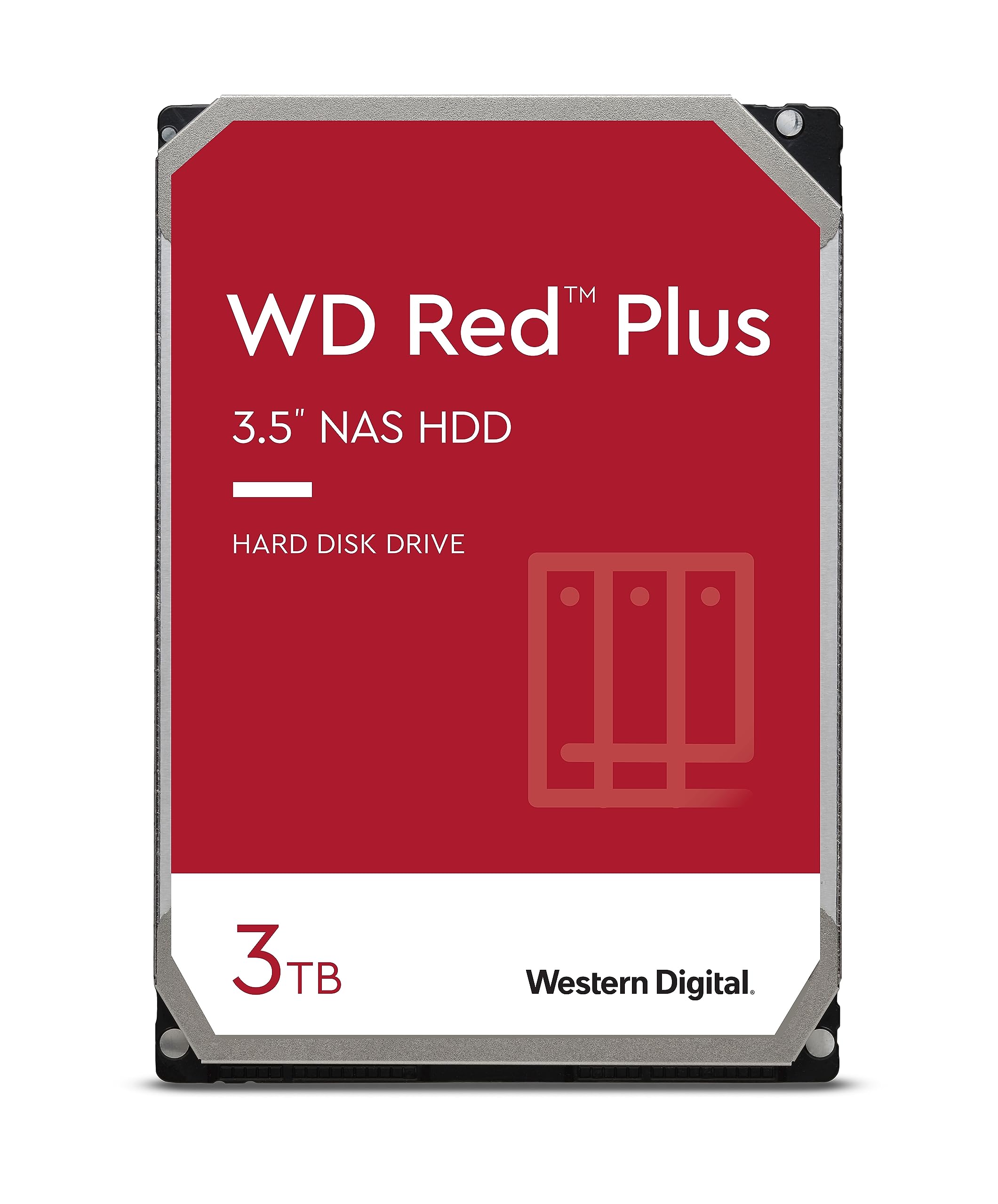 Western Digital 3TB WD Red Plus NAS Internal Hard Drive HDD - 5400 RPM, SATA 6 Gb/s, CMR, 64 MB Cache, 3.5 - WD30EFRX
