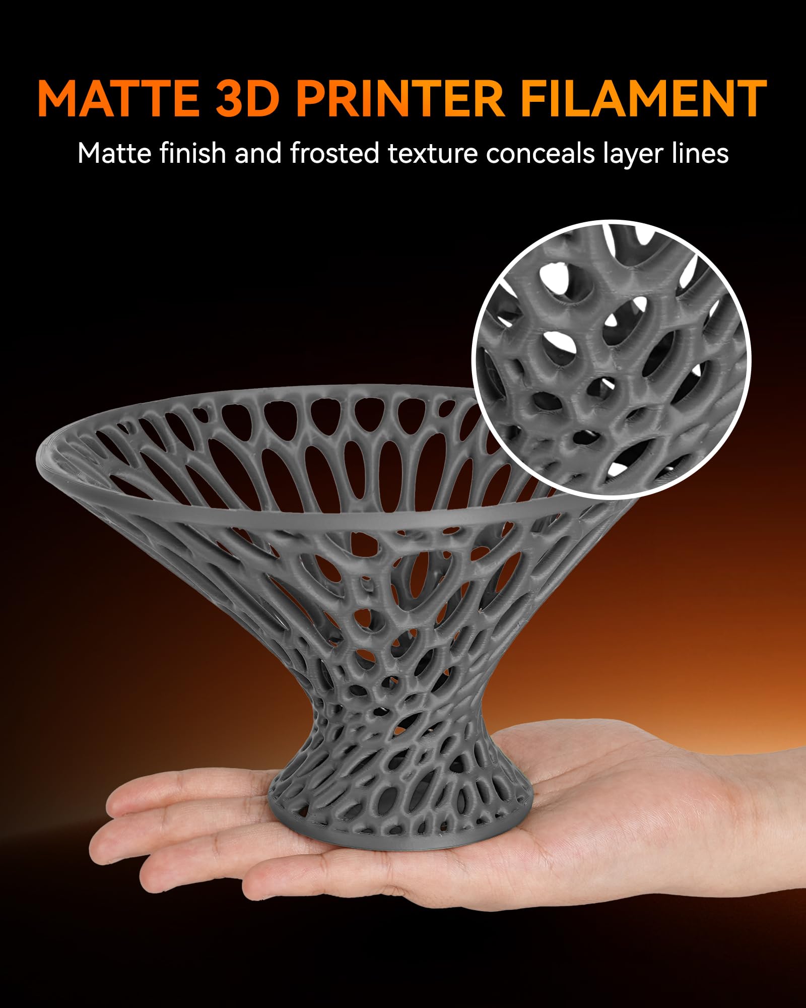 Tecbears Rapid Petg Filament Bundle,High Speed 3D Printer Filament, High Toughness Matte Petg, 250G Each Spool, 8 Pack, Black+Wh