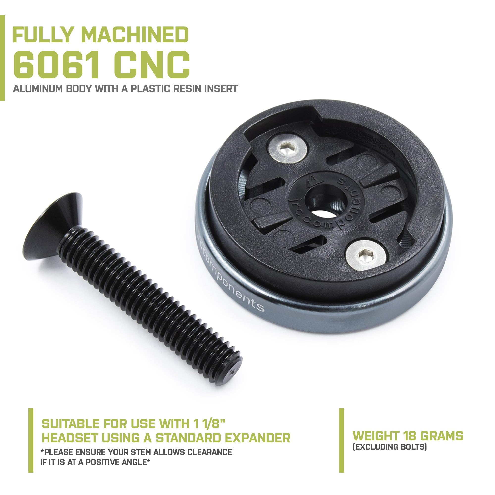 Jrc Components Enkei Top Cap Bike Stem Mount | Compatible With Garmin Edge Series Devices | Lightweight Cnc 6061 T6 Aluminium Bo