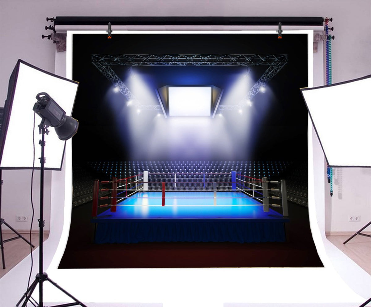Boxing Back Drop Lfeey 6X6Ft Vinyl Boxing Backdrop For Photography Empty Professional L ...