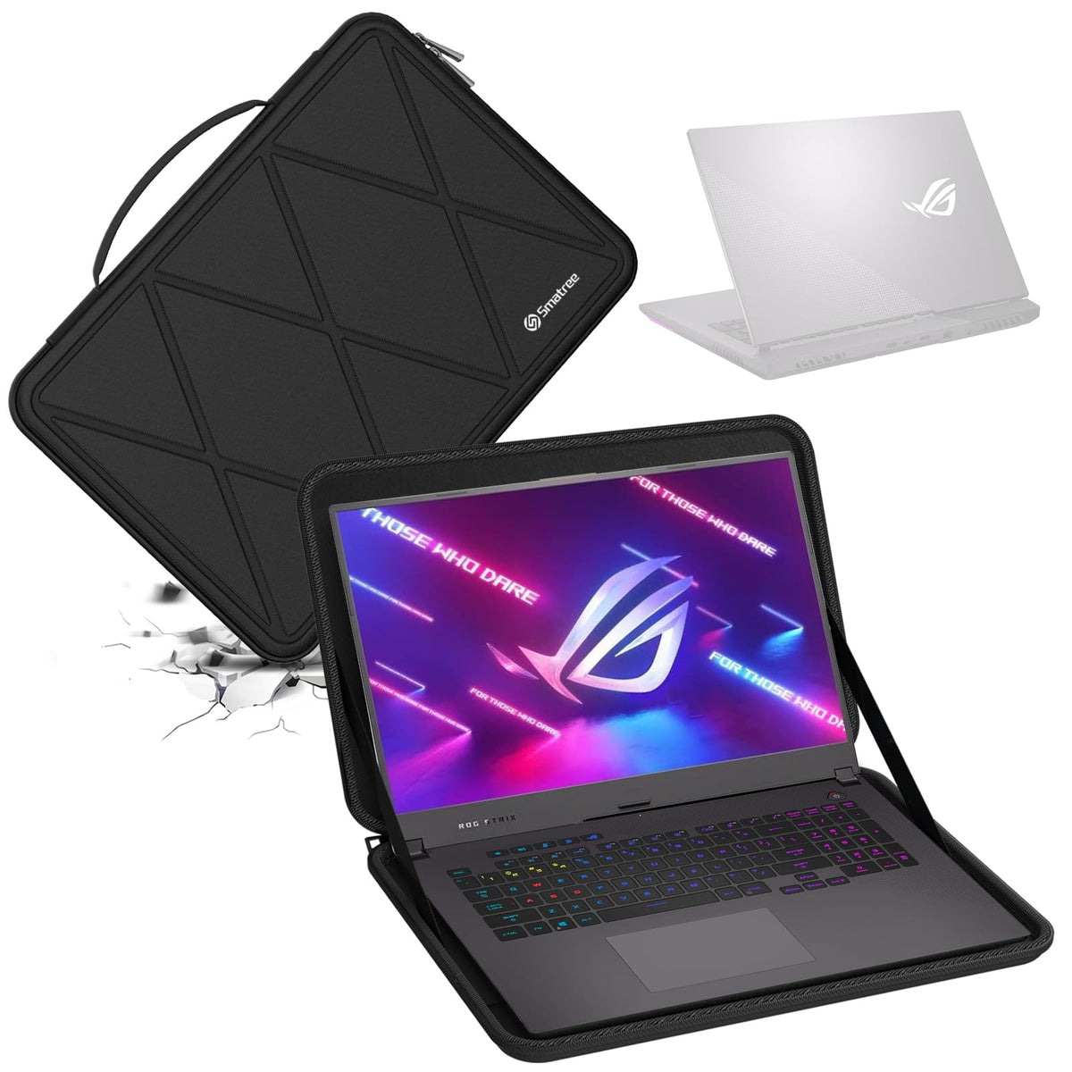 Smatree Hard EVA Sleeve Compatible for 17.3 inch ASUS ROG Strix SCAR 17 X3D 2023/17 SE 2022 G733, ROG Strix G17 2022/2023 G713, ROG Strix SCAR 17(2022/2023)G733,2021 ROG Strix SCAR 17/G17 Case (X8328)