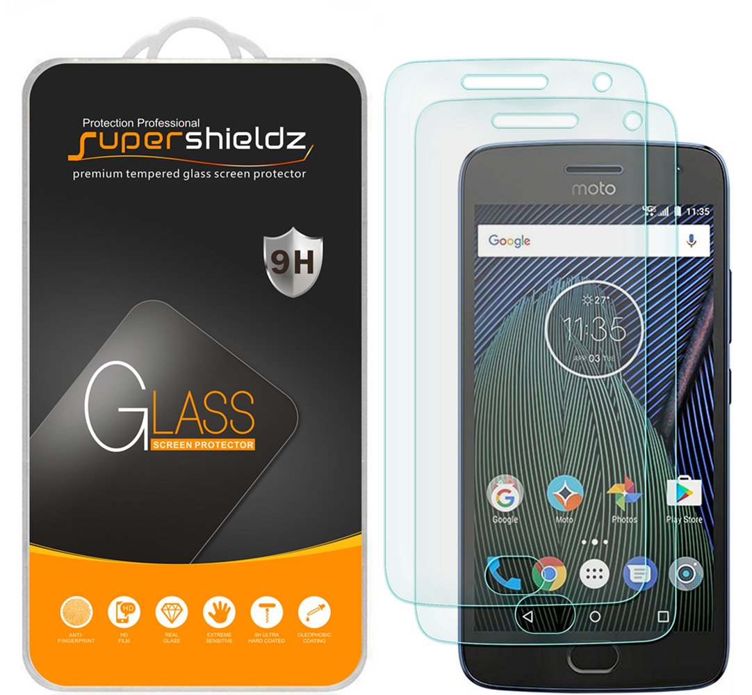 Supershieldz (2 Pack) Designed For Motorola (Moto G5 Plus) And Moto G Plus (5Th Generation) Tempered Glass Screen Protector Anti