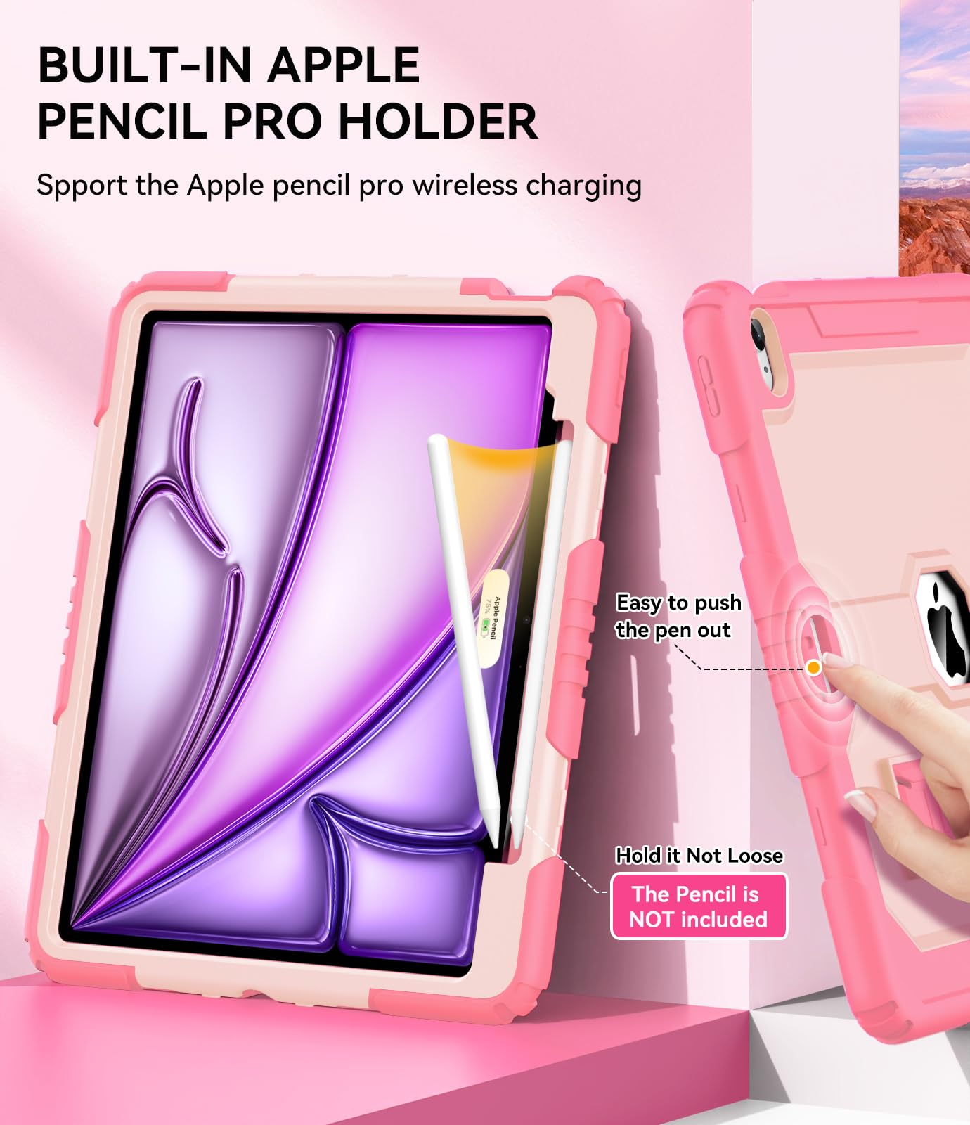 Okp Case For New Ipad Air 13 Inch M2 2024 Release, For Ipad Air 6Th Generation 13'', Heavy Duty Shockproof Rugged Air 6 Th Gen I