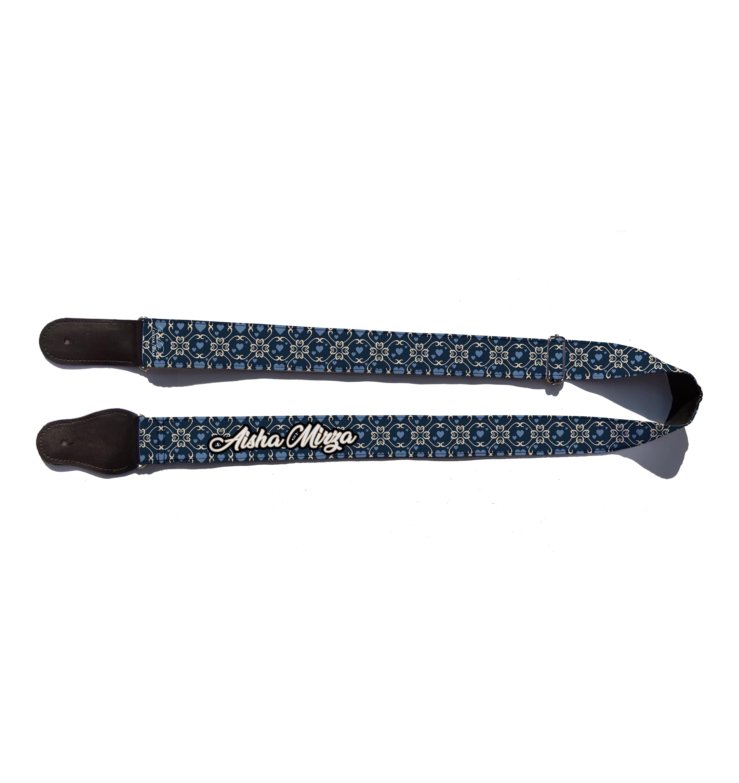 Rekhm Customized Guitar Strap (65inch) (2inchwide) with Name  Full Size Adjustable Nylon Metal Adjuster  Personalized Gift fo