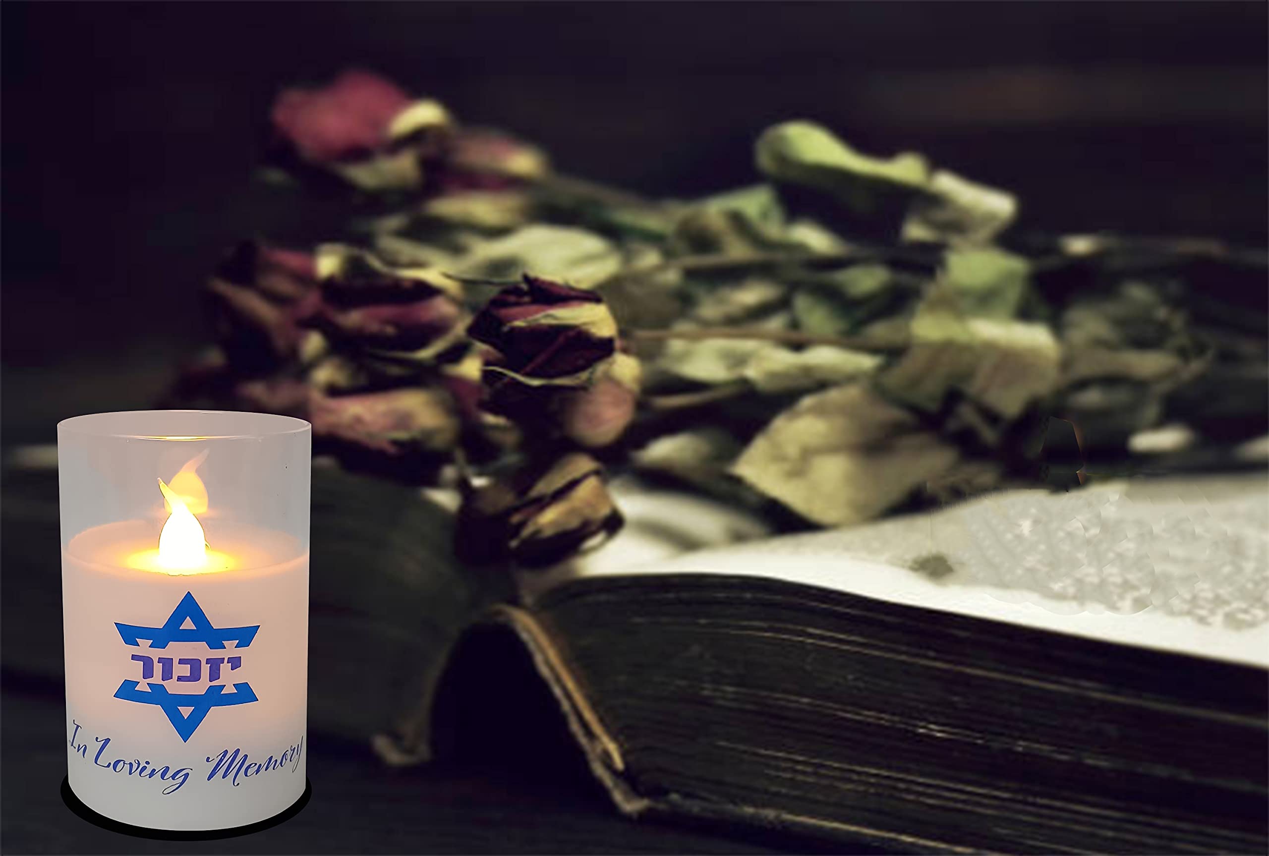 Ner Mitzvah Electric Yahrzeit Candle   Led Votive Candles   Flameless Memorial Candle   2 Pack