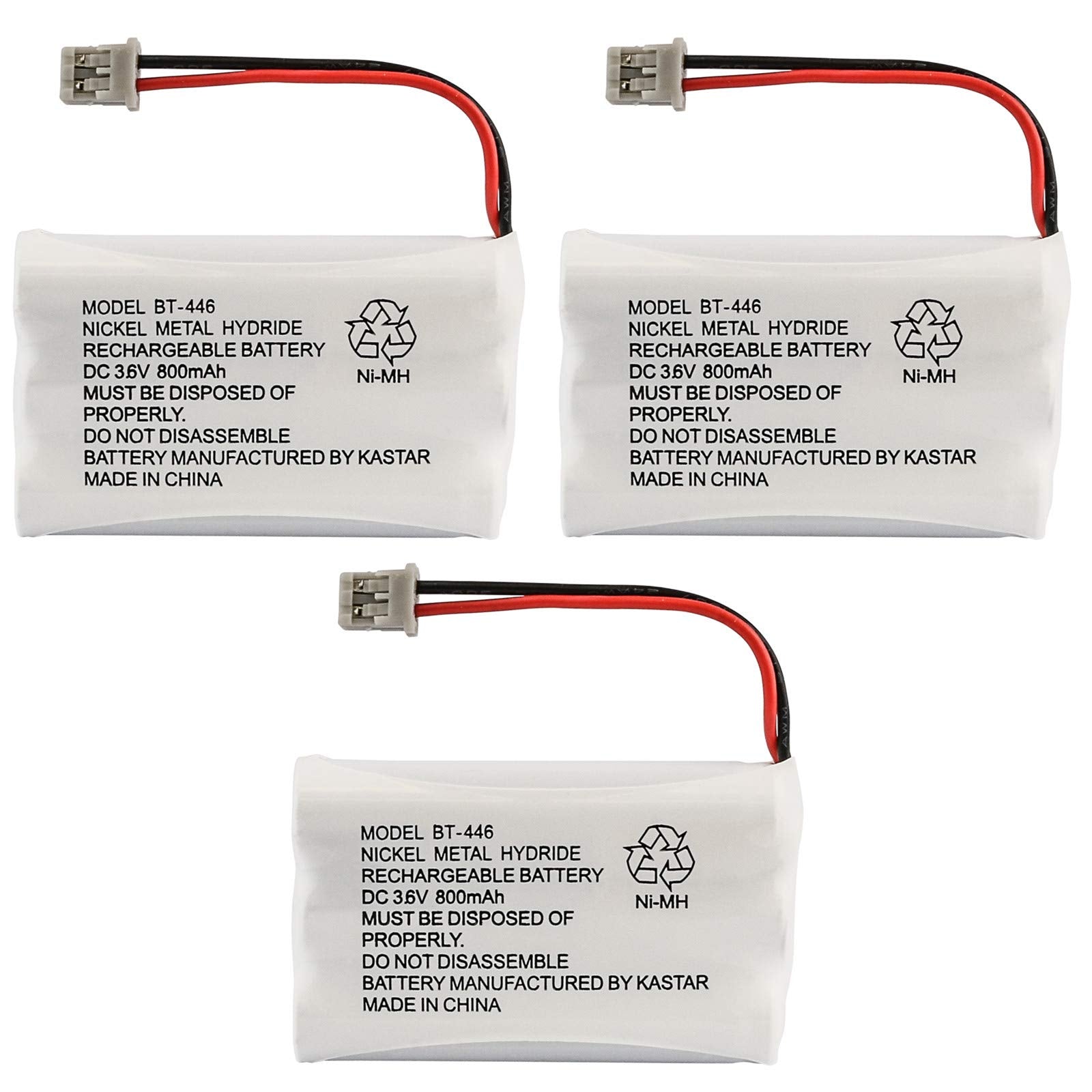 Uniden Bbty0504101 Model Bt446 Nickel Metal Hydride Rechargeable Cordless Phone Batteries (Pack Of 3) For Use With T94 Series, T