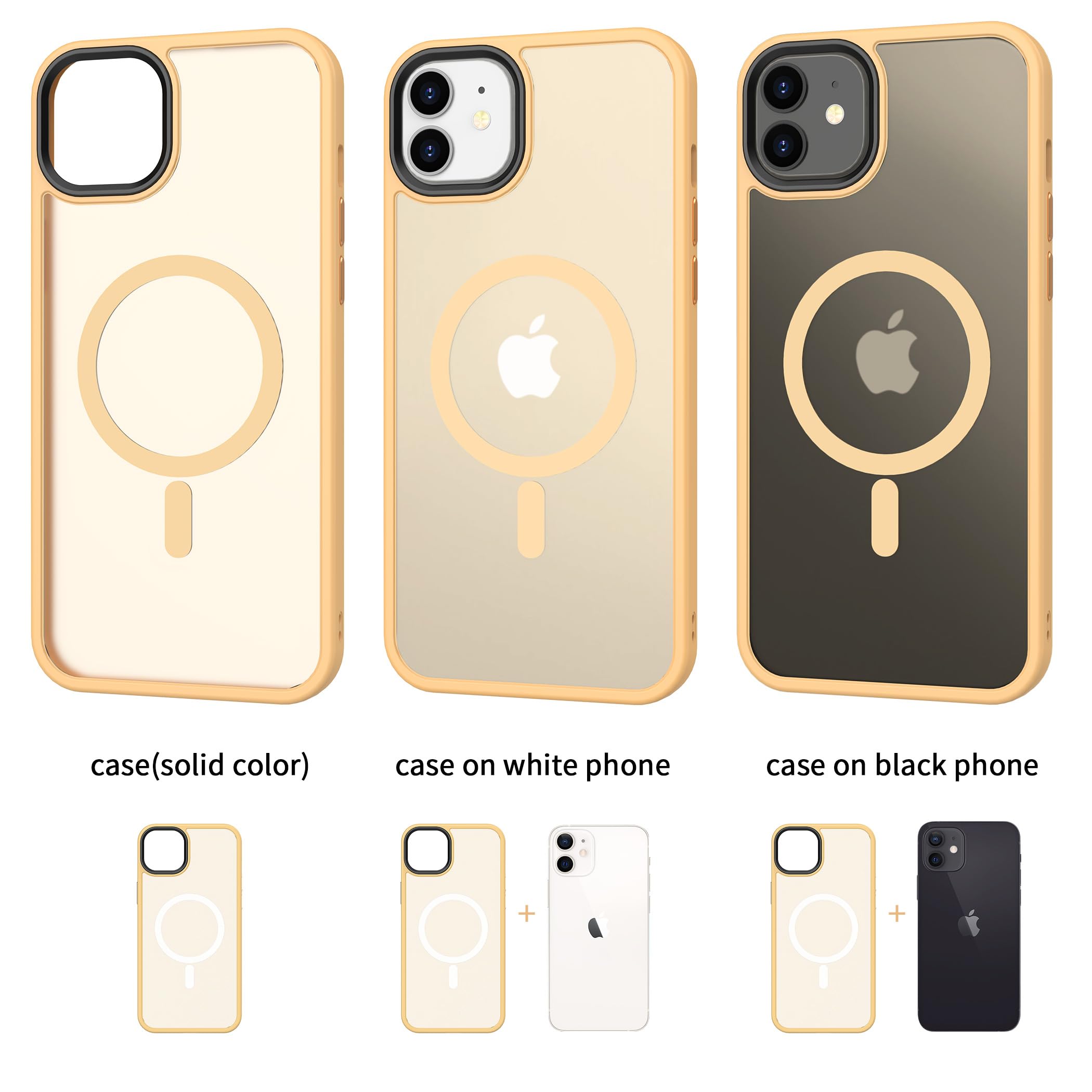 Cacoe Magnetic Case For Iphone 12 & Iphone 12 Pro 2020 6.1 Inch Compatible With Magsafe & Magnetic Car Phone Mount,Anti Fingerpr