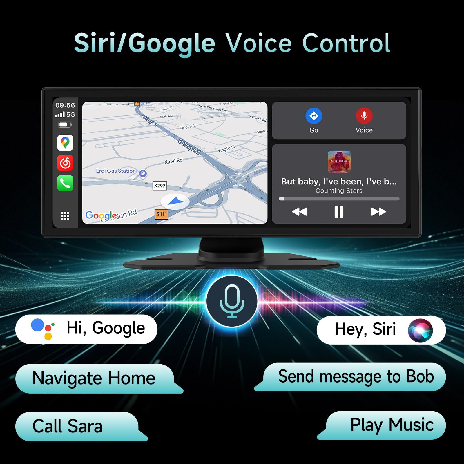 Upgrade Wireless Carplay Screen For Car With 4K Dash Cam, 11.26'' Portable A-Pple Carplay & Android Auto Car Stereo Touchscreen