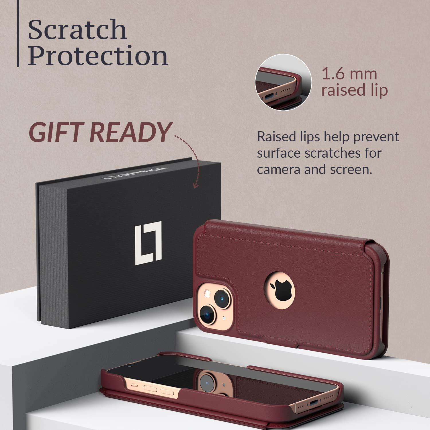 Iphone 15 Plus Wallet Case For Women And Men, Case With Card Holder [Slim & Protective] For Apple 15 Plus (6.7   ), Vegan Leathe