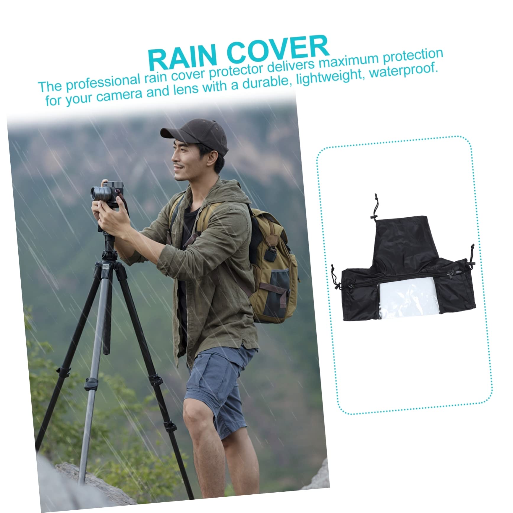 Showeroro Rain Cover Black Rain Jacket Digital Camera Dslr Camera Camera Rain Cover Camera Rain Sleeve Dslr Mirrorless Raincover