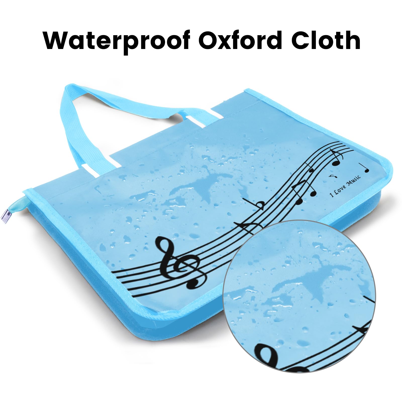 Bestsounds Piano Bag, Zipper Waterproof Music Book Tote Bag Piano Accessories For Students Kids, Women, Gifts For Musicians (Blu