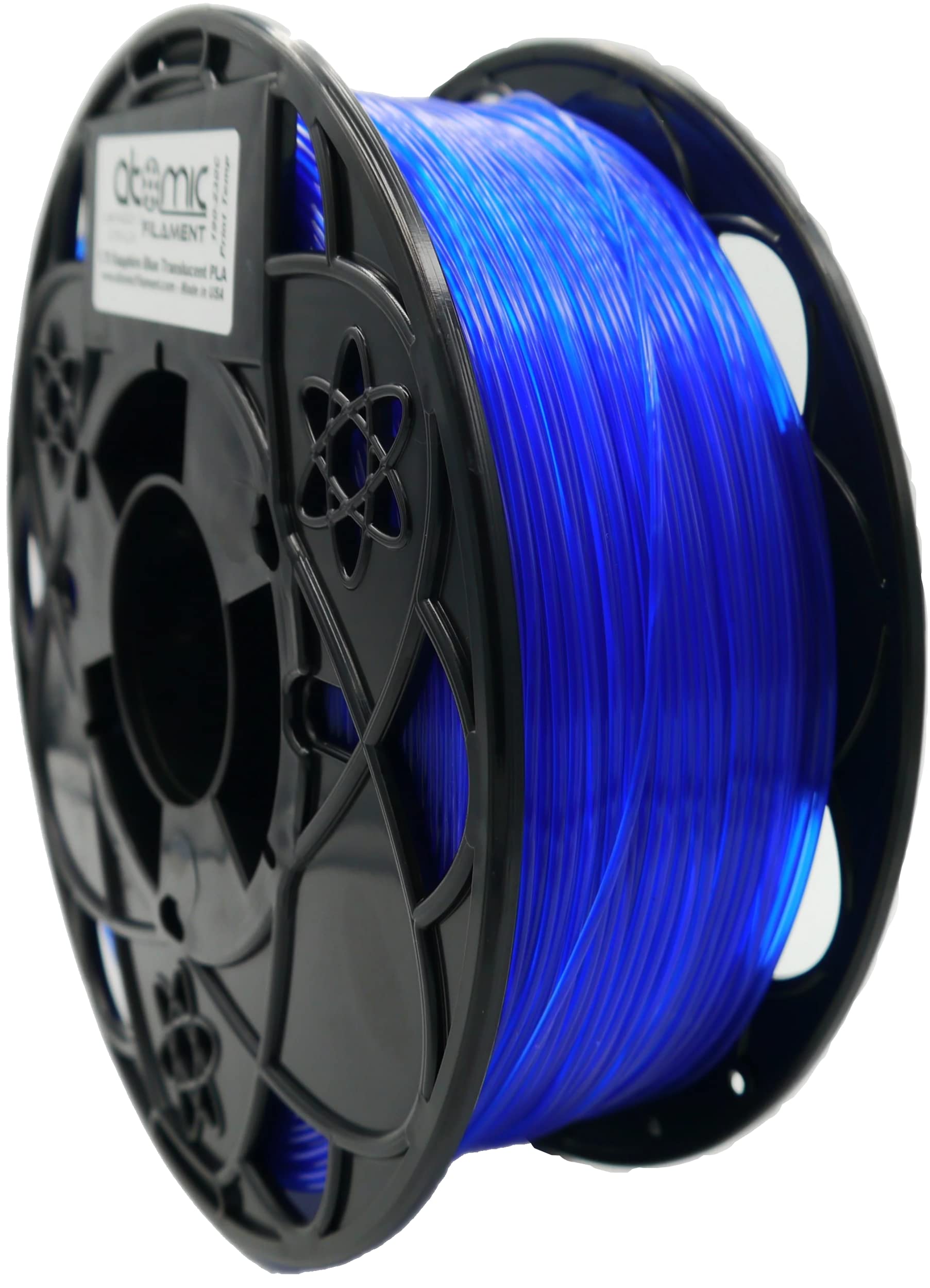 Atomic Filament Translucent Sapphire Blue 3D Printer Pla Filament 1.75 Mm | Dimensional Accuracy 99% Probability +/  0.02Mm | Fi