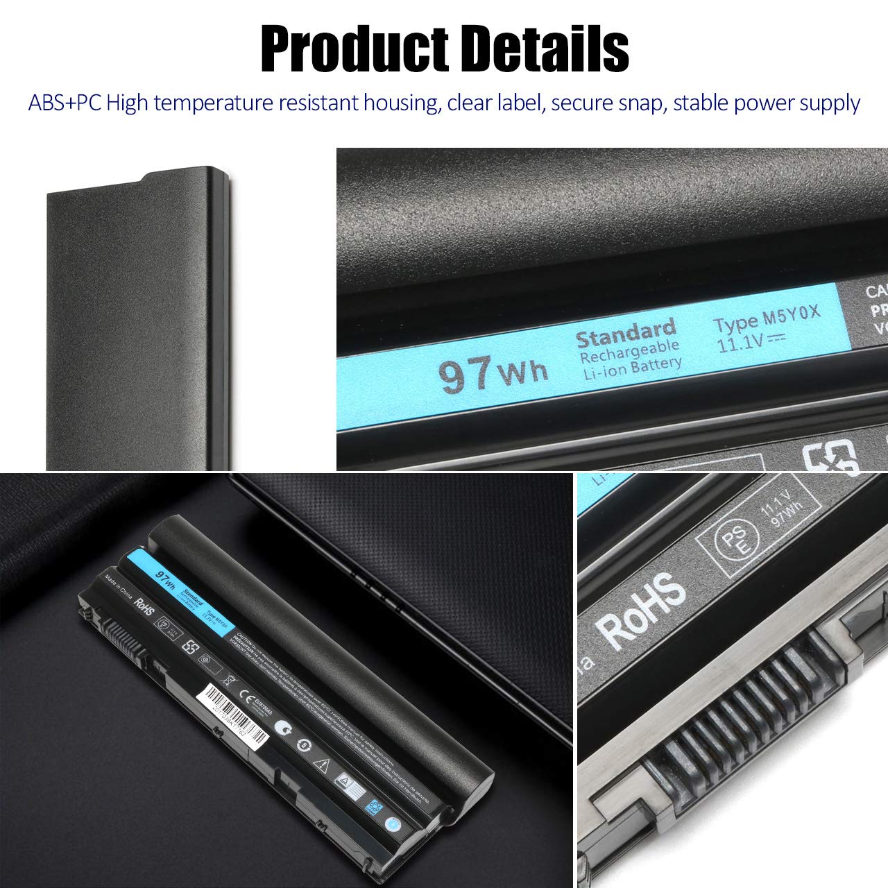 Solice 97Wh M5Y0X Laptop Battery For Dell Latitude E6420 E6430 P25G001 E6520 P14F001 E6530 E5420 E5520 E5430 E5530 P28G 001 E644