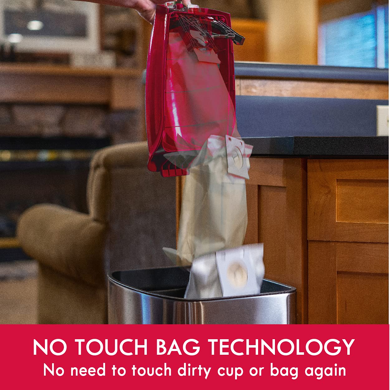 Kenmore BU4020 Bagged Upright Vacuum - 2-Motor Power Suction, HEPA Filter, Pet Handi-Mate, 3-in-1 Tool, Red