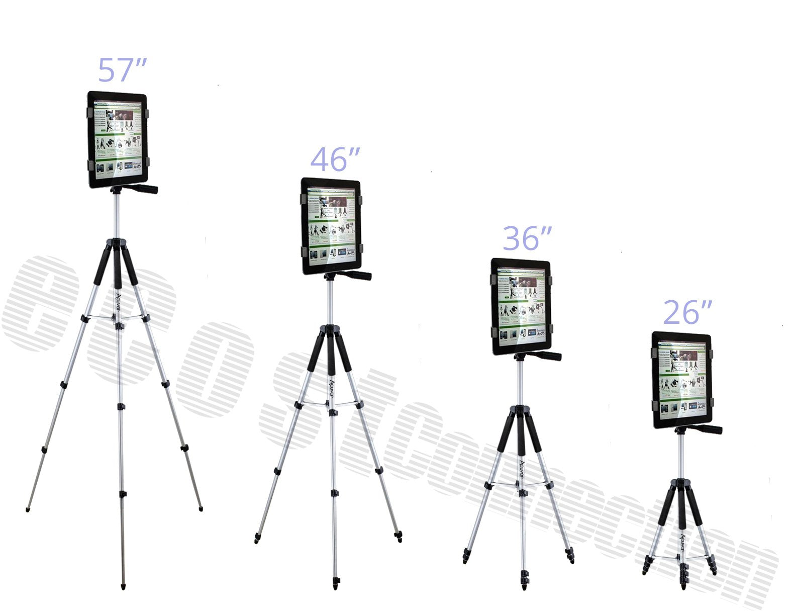 Acuvar 57 Inch Pro Series Tripod, Tablet Mount, Wireless Shutter Remote For Ipad, Ipad Air, Ipad Mini, Most Other Tablets