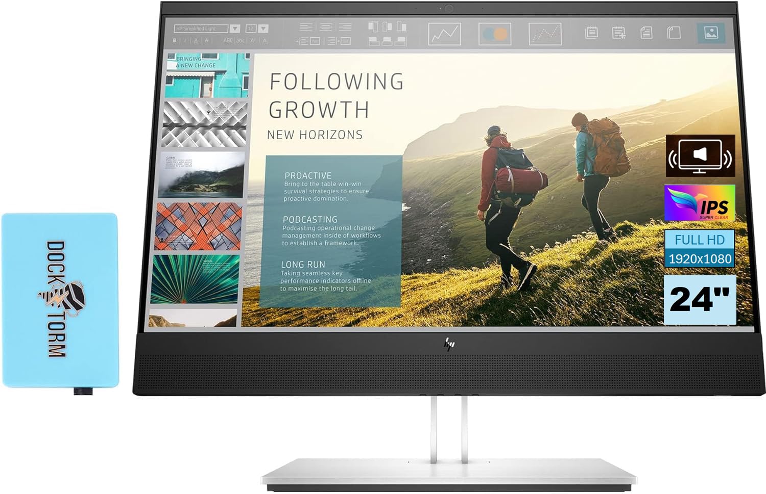 Hp Mini-In-One 24#7Ax23A8#Aba Monitor With Dockztrom (24'' 1080P Fhd Webcam With Integrated Stereo Speakers) This Monitor Is Onl