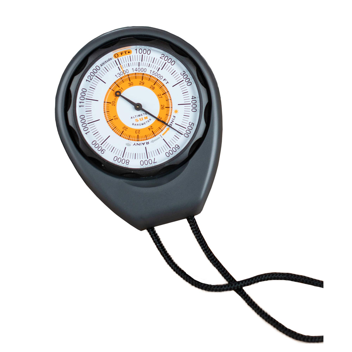 Sun Company Altimeter 203   Battery Free Altimeter And Barometer | Weather Trend Indicator With Rugged Abs Case And Lanyard | Re