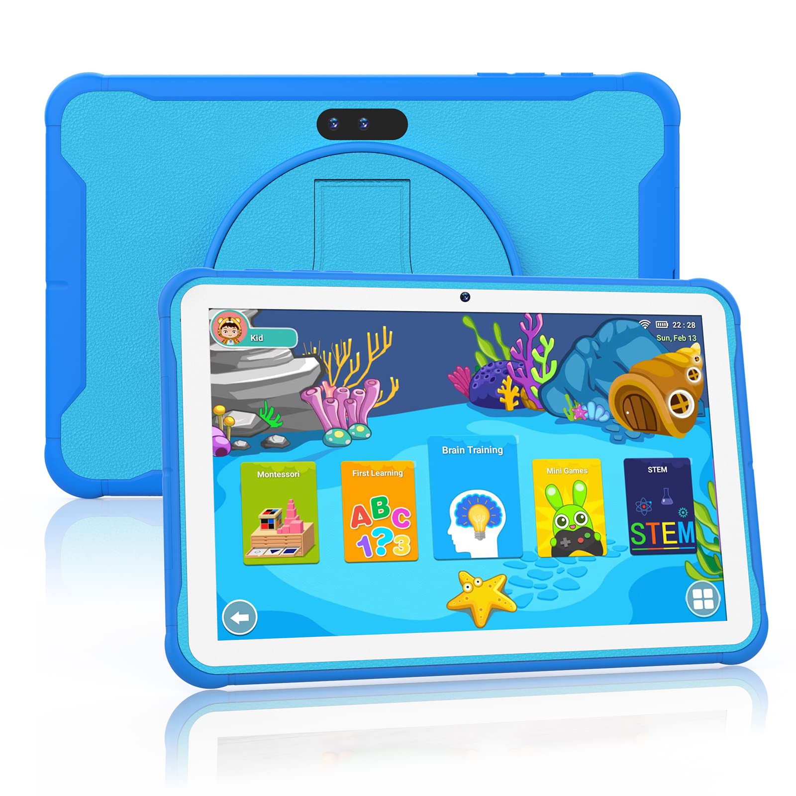 Okulaku Kids Tablet 10.1 Inch Android Toddler Tablet 32Gb Tablet For Kids App Preinstalled & Parent Control Kids Learning Tablet