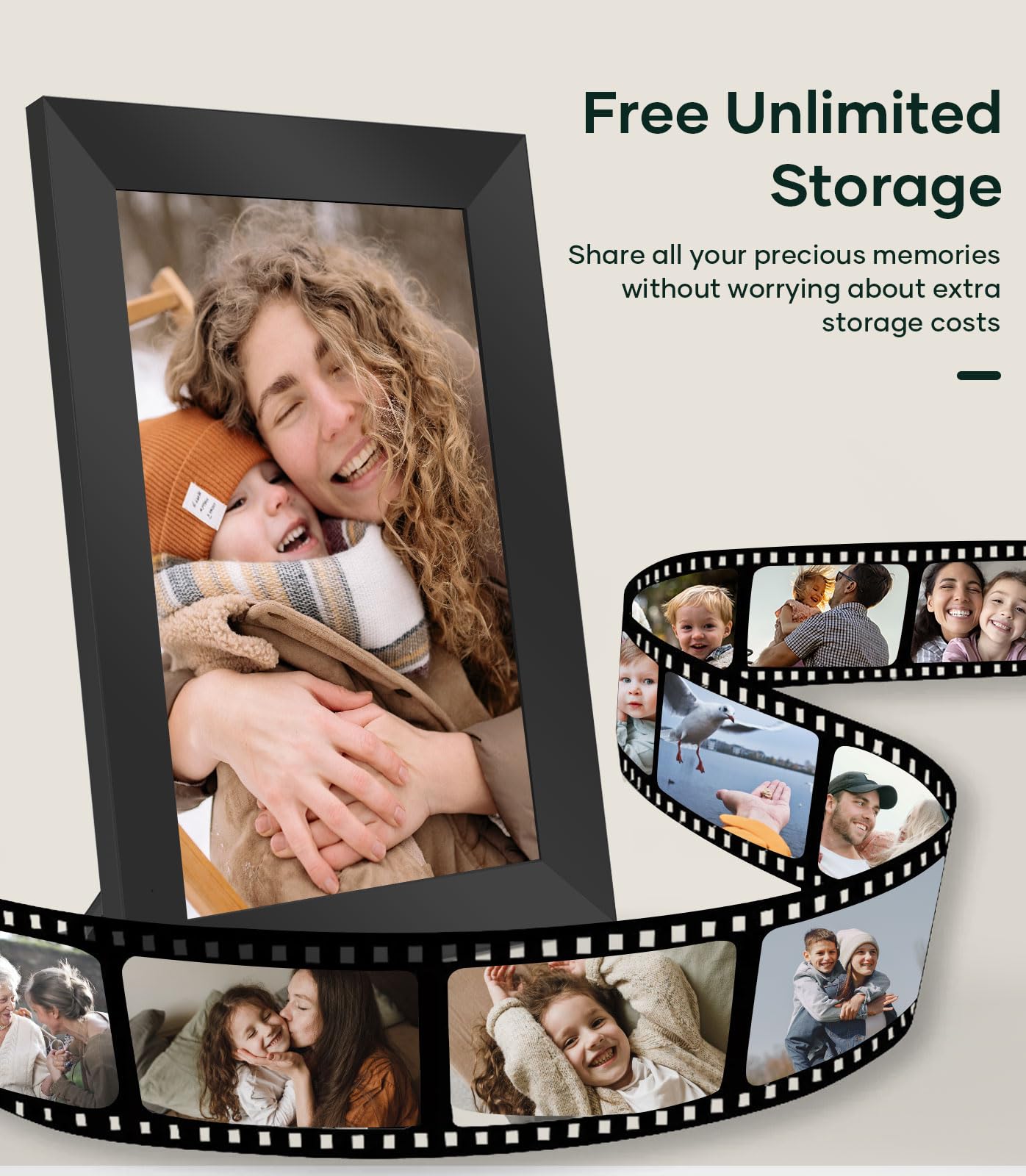 Cozyla Digital Photo Frame Wifi Smart Digital Picture Frame Free Unlimited Storage Share Photo With Family And Friend Via App Em