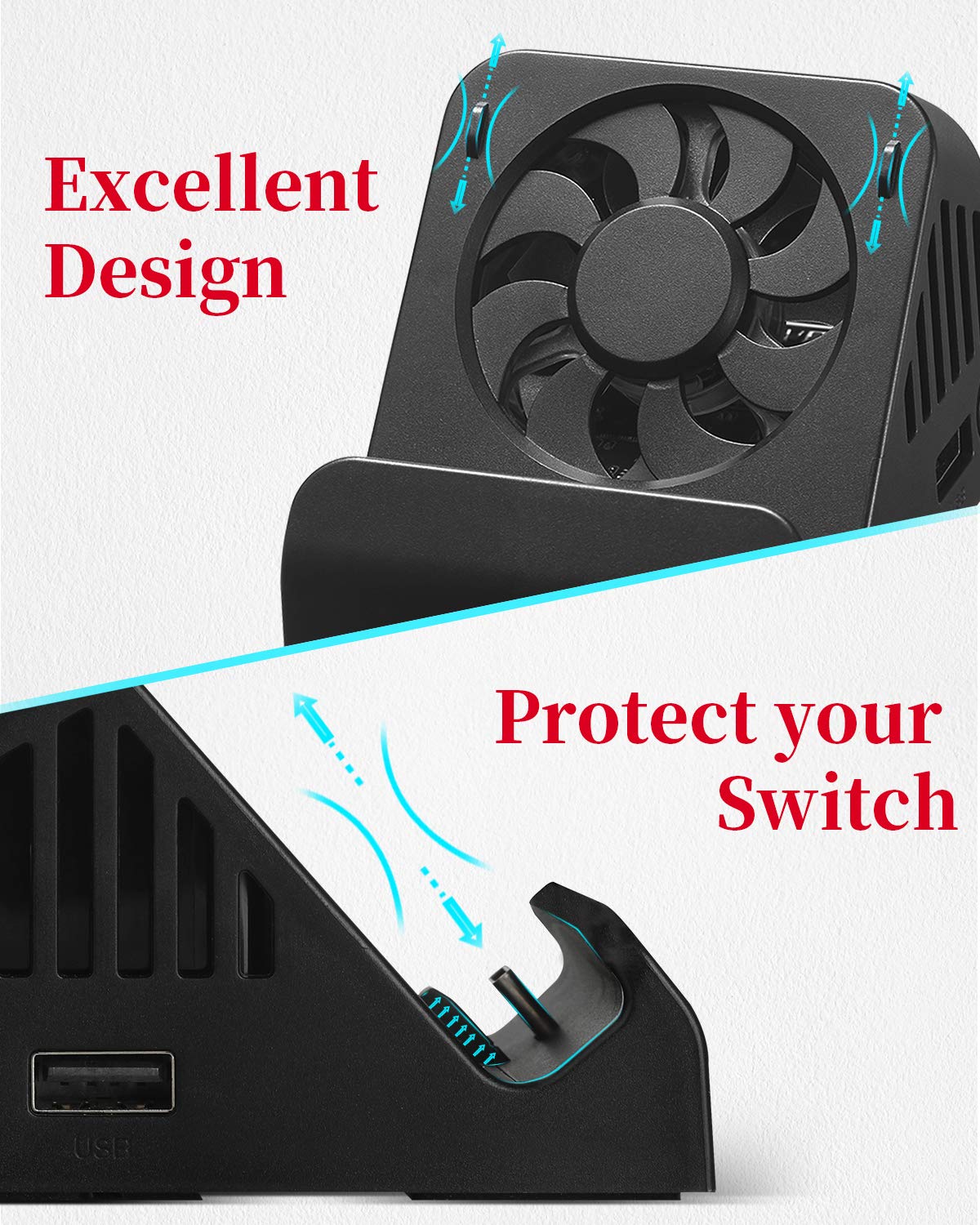 Txlbttl Switch Dock, Tv Projection Charging Dock For Switch, Cooling Fan Compact 4K Hdmi Adapter, Portable Switch Charging Stand